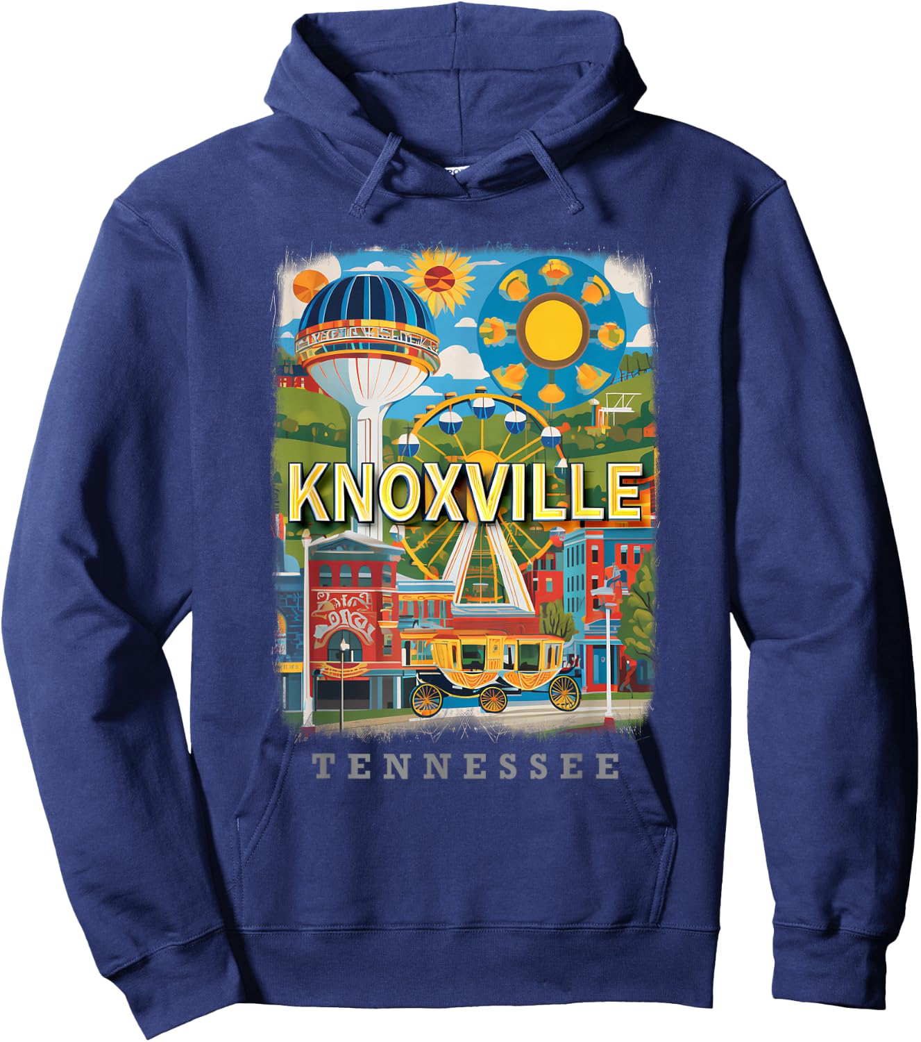 Knoxville Tennessee TN Historic Downtown SD136 Hoodie - Hoodie | Navy