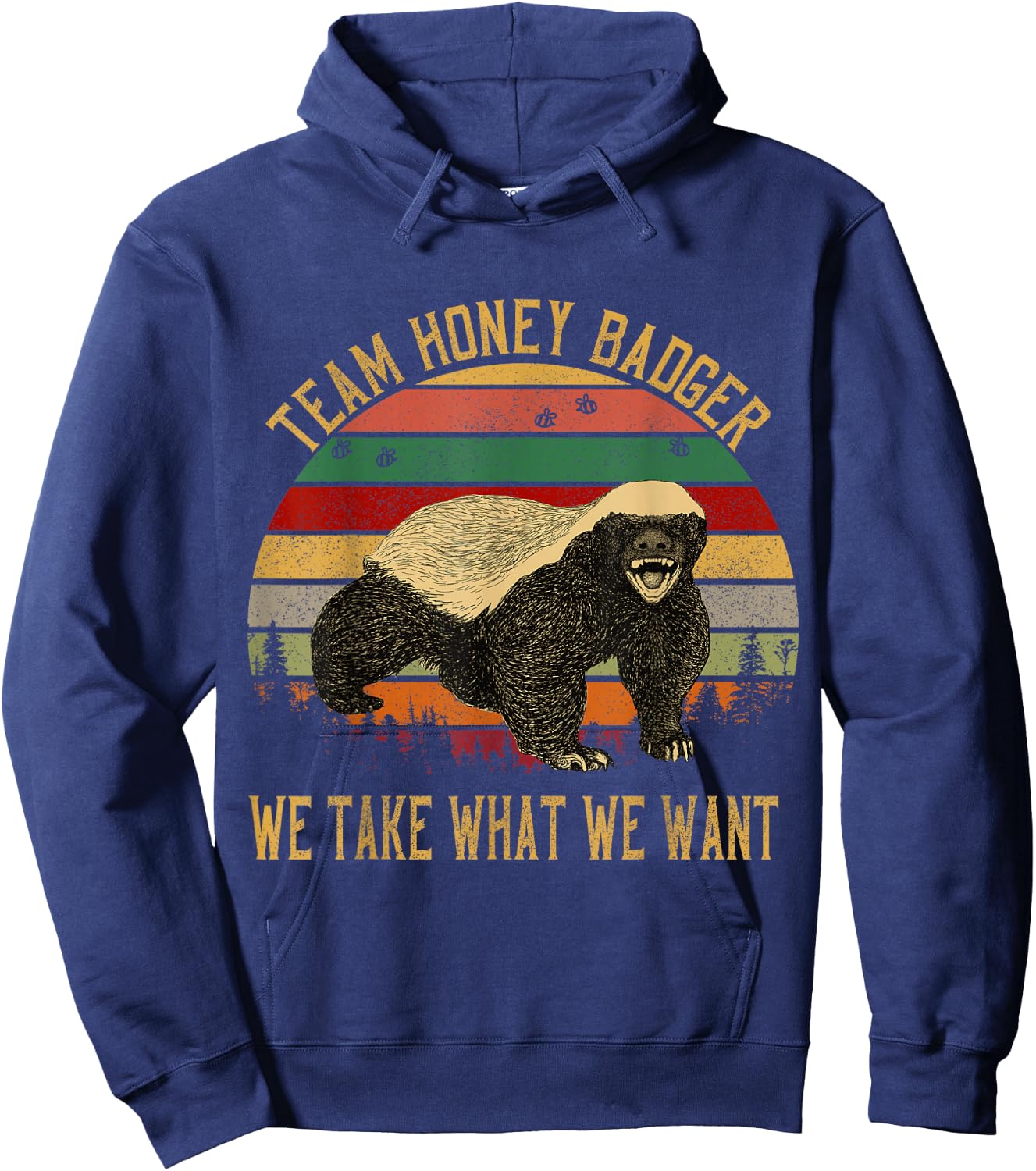 Vintage Honey Badger Team We Take What We Want Hoodie - Hoodie | Navy