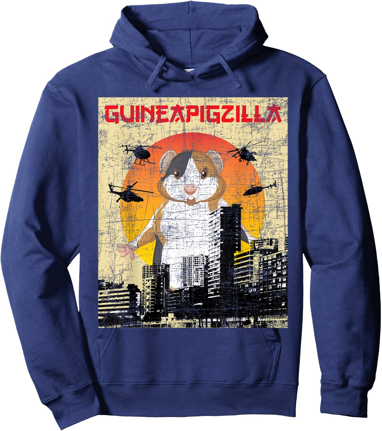 Guineapigzilla - Guinea Pig Animal Lover Rodent Pet Owner Hoodie - Hoodie | Navy