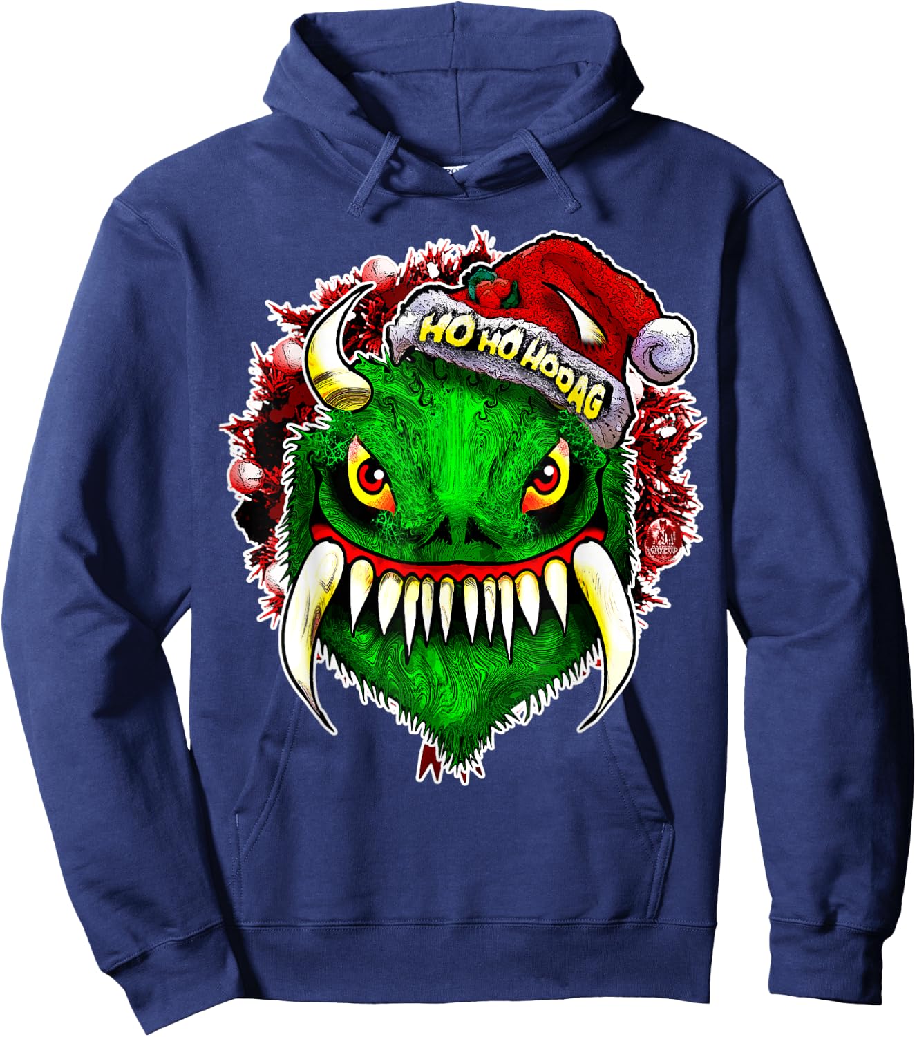 Funny Christmas Hodag Holiday Cryptid Monster Cryptozoology Hoodie - Hoodie | Navy
