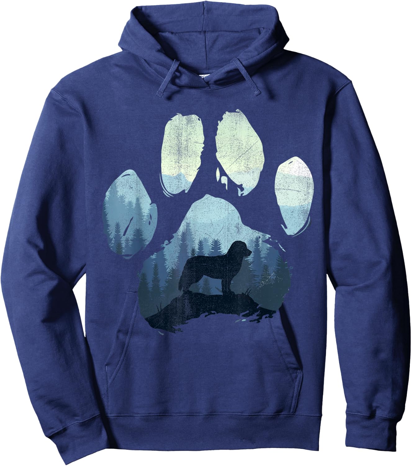 Bernese Mountain Dog Paw Mum Dad Mountains , black Hoodie - Hoodie | Navy