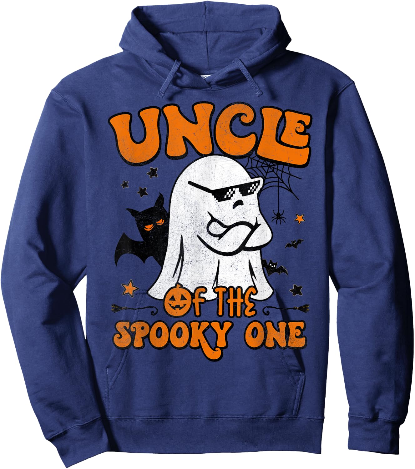 Uncle of the Spooky One Retro Matching Family Halloween Hoodie - Hoodie | Navy