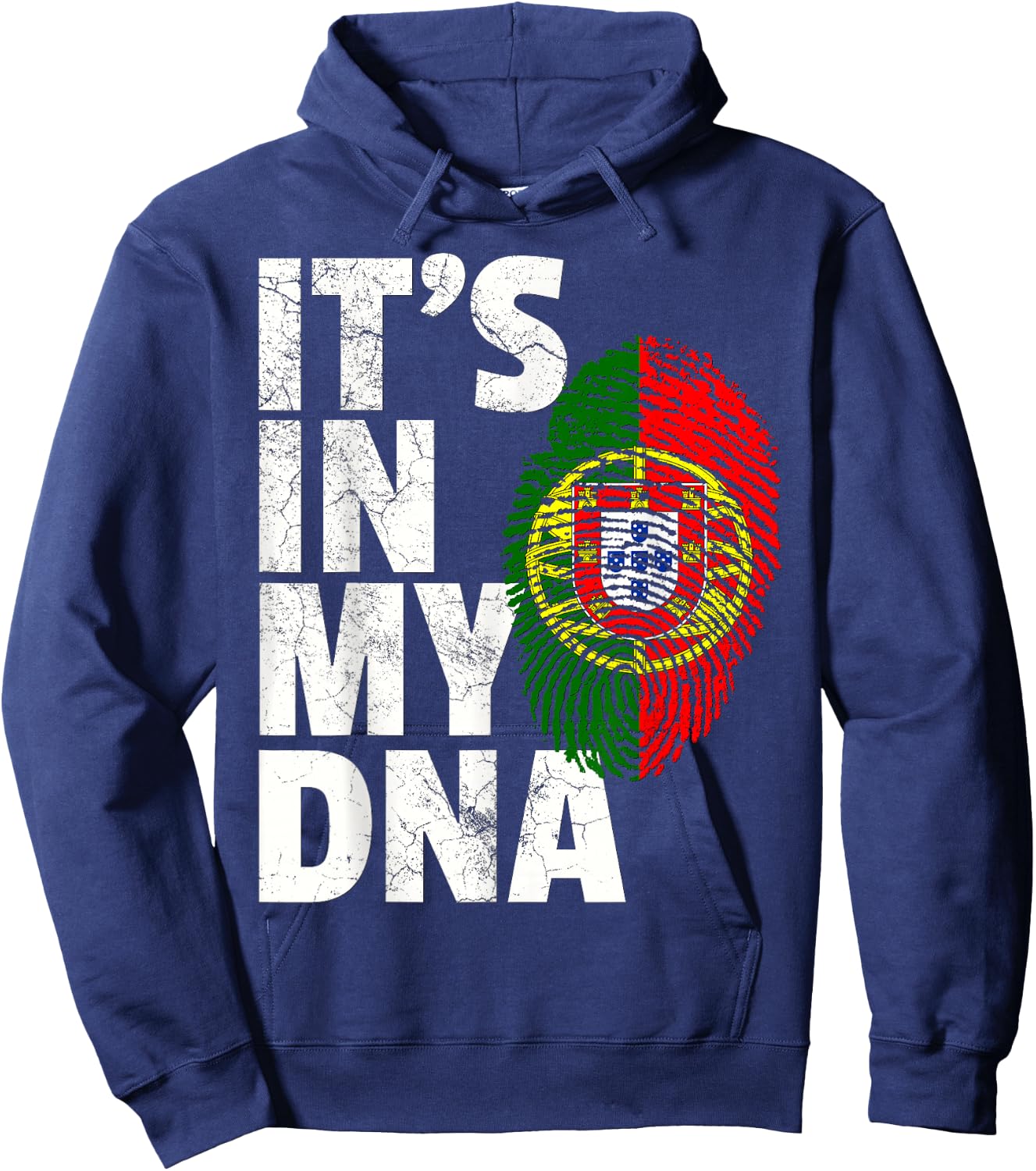 IT'S IN MY DNA Portuguese Portugal Flag Christmas Gift Hoodie - Hoodie | Navy