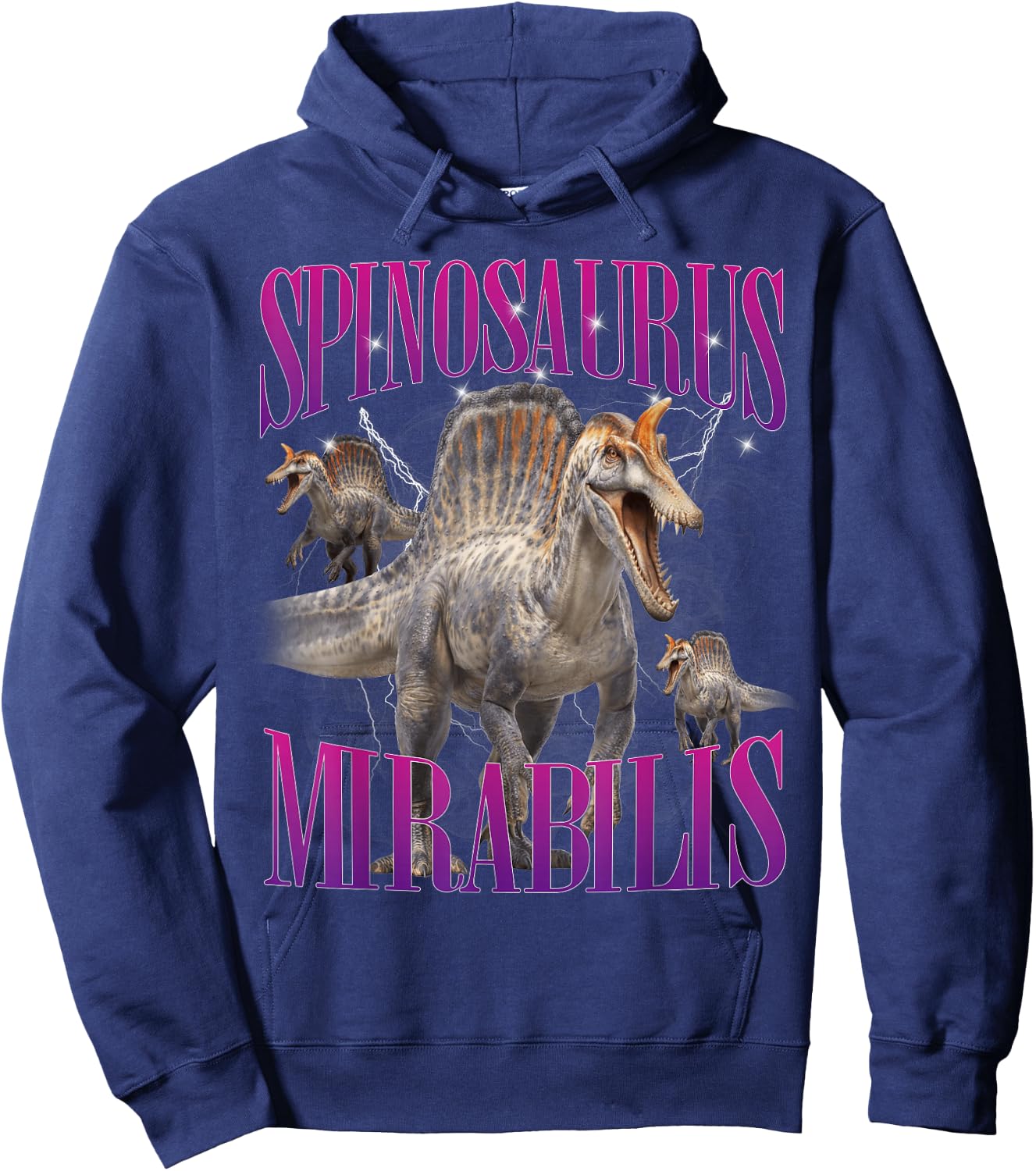 Spinosaurus Mirabilis Dinosaur Prehistoric Creature Hoodie - Hoodie | Navy