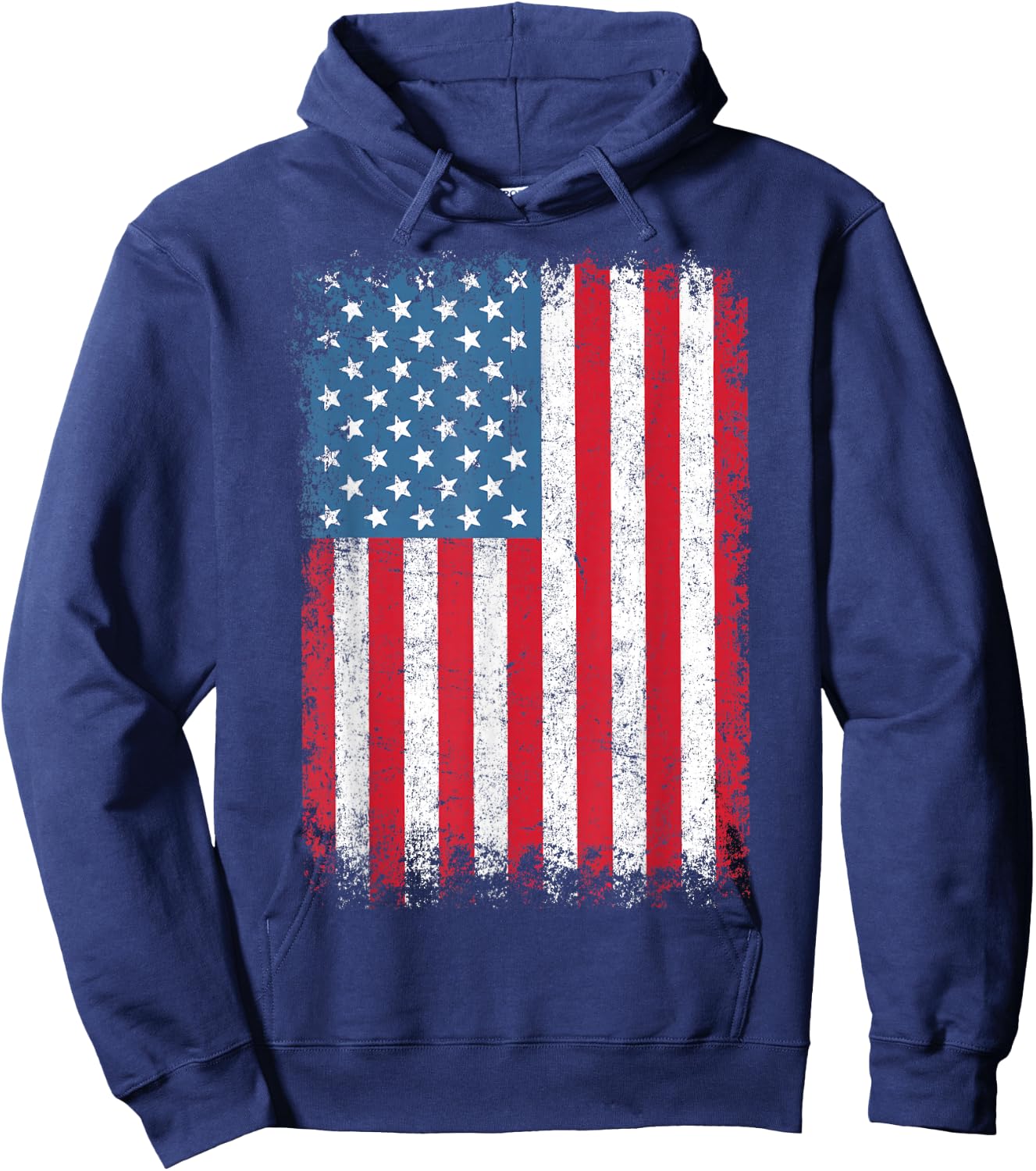USA Women Men Kids Patriotic American Flag July 4th , black Hoodie - Hoodie | Navy