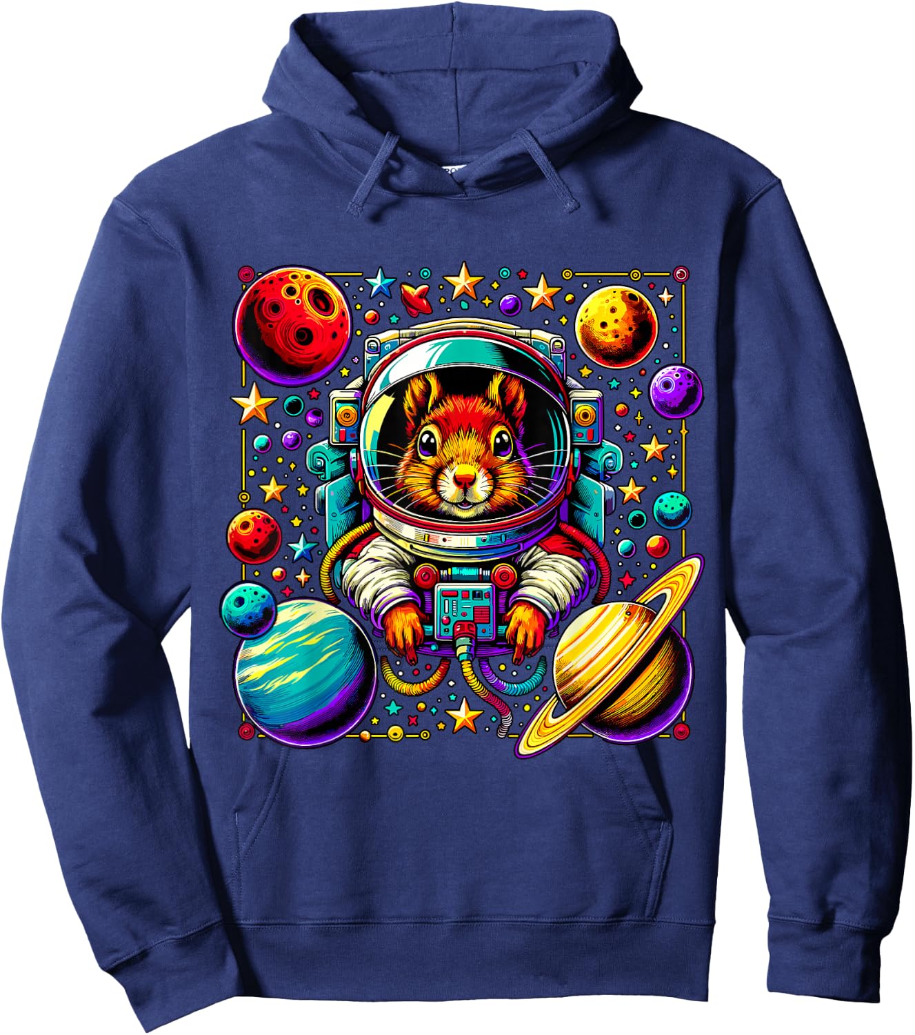 Astronaut Squirrel Space Hoodie - Hoodie | Navy