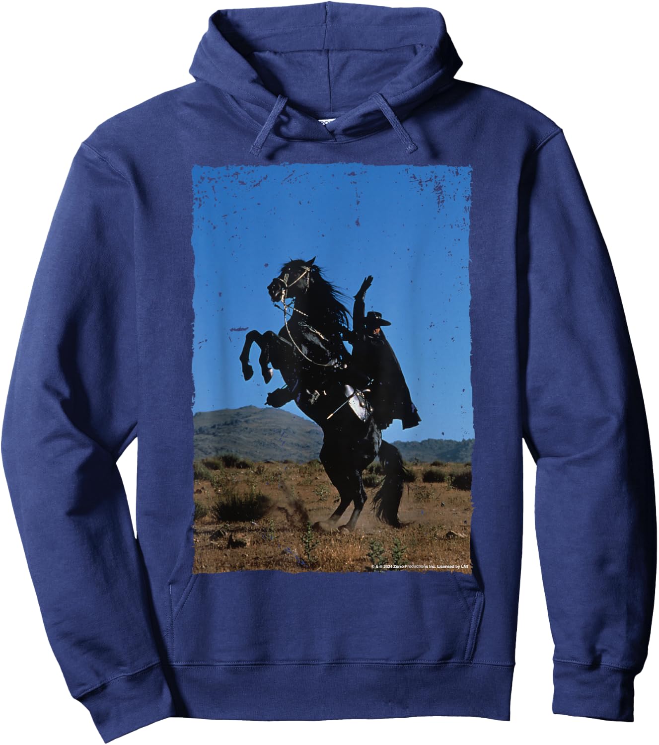 Zorro Tornado Horse Breeding , Black, S Hoodie - Hoodie | Navy