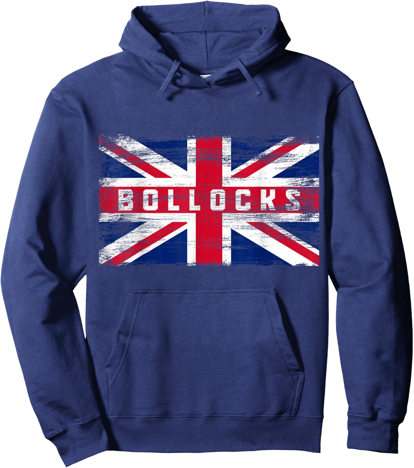 Bollocks Funny British Slang Pride UK Flag English Hoodie - Hoodie | Navy