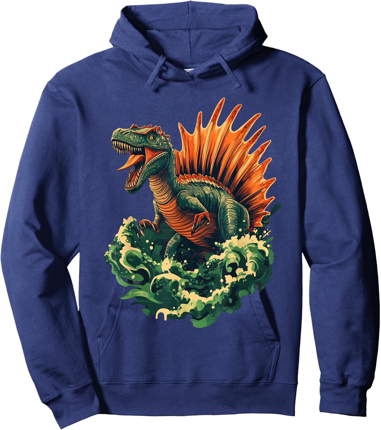 Cool Spinosaurus Graphic Dinosaur Dino Lover Hoodie - Hoodie | Navy