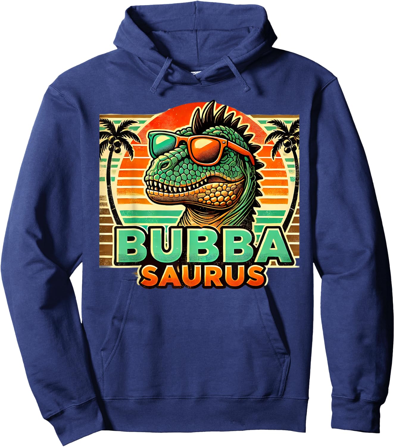 bubba saurus dinosaur dad father's day Bubbasaurus Hoodie - Hoodie | Navy