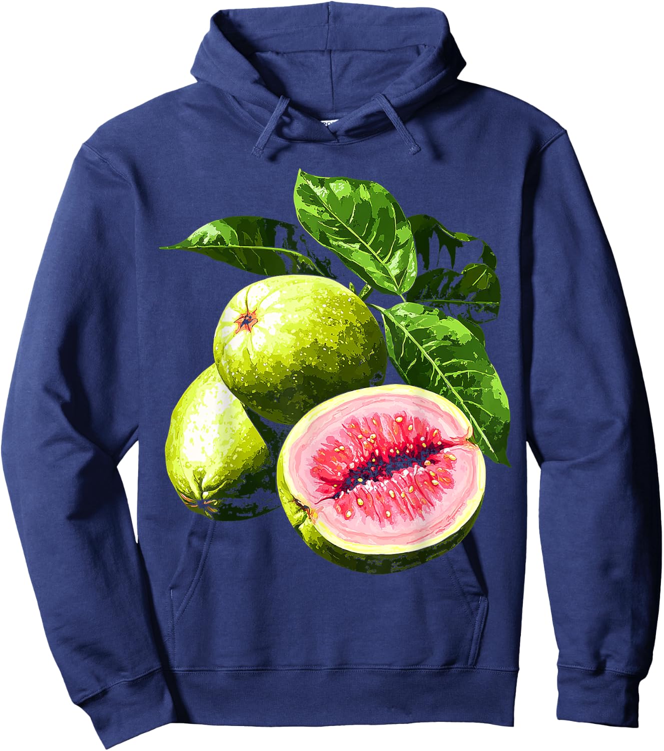Guava Fruit Graphic Artwork Guava Hoodie - Hoodie | Navy