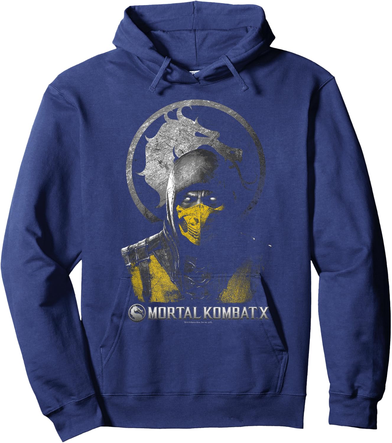 Mortal Kombat X Scorpion Bust Hoodie - Hoodie | Navy