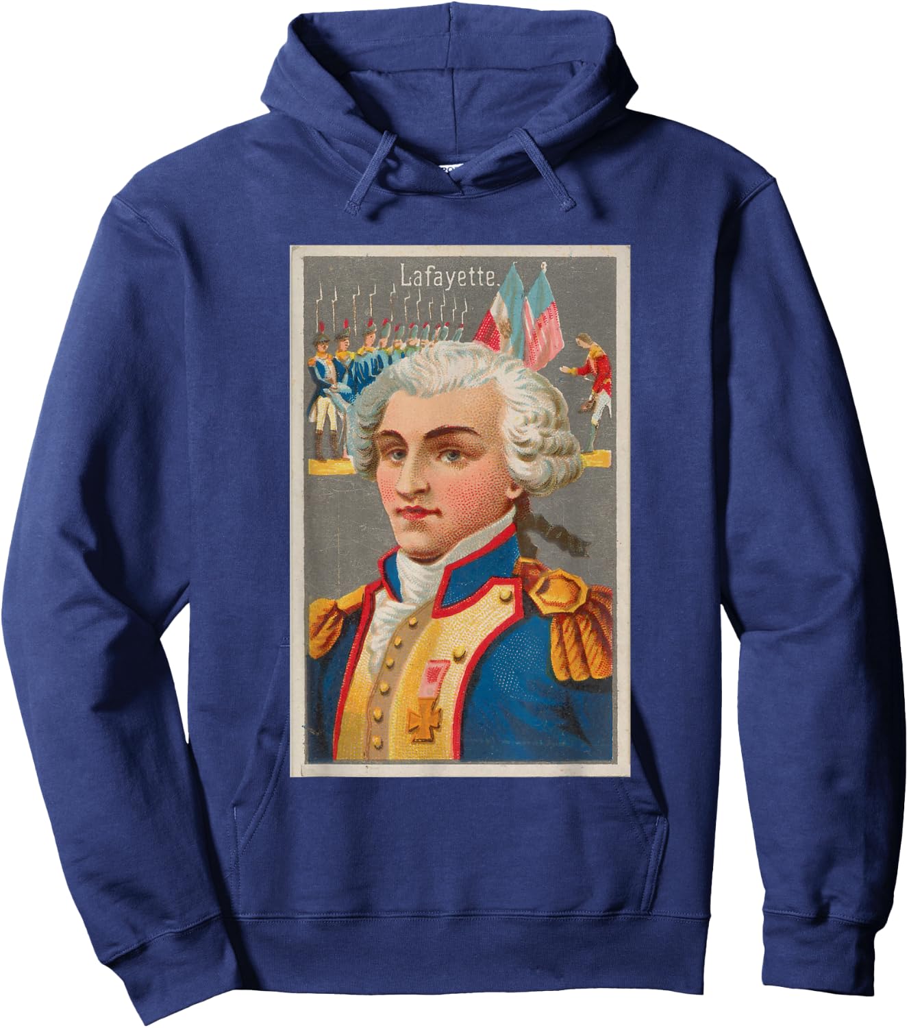 Marquis de Lafayette T Shirt Hoodie - Hoodie | Navy