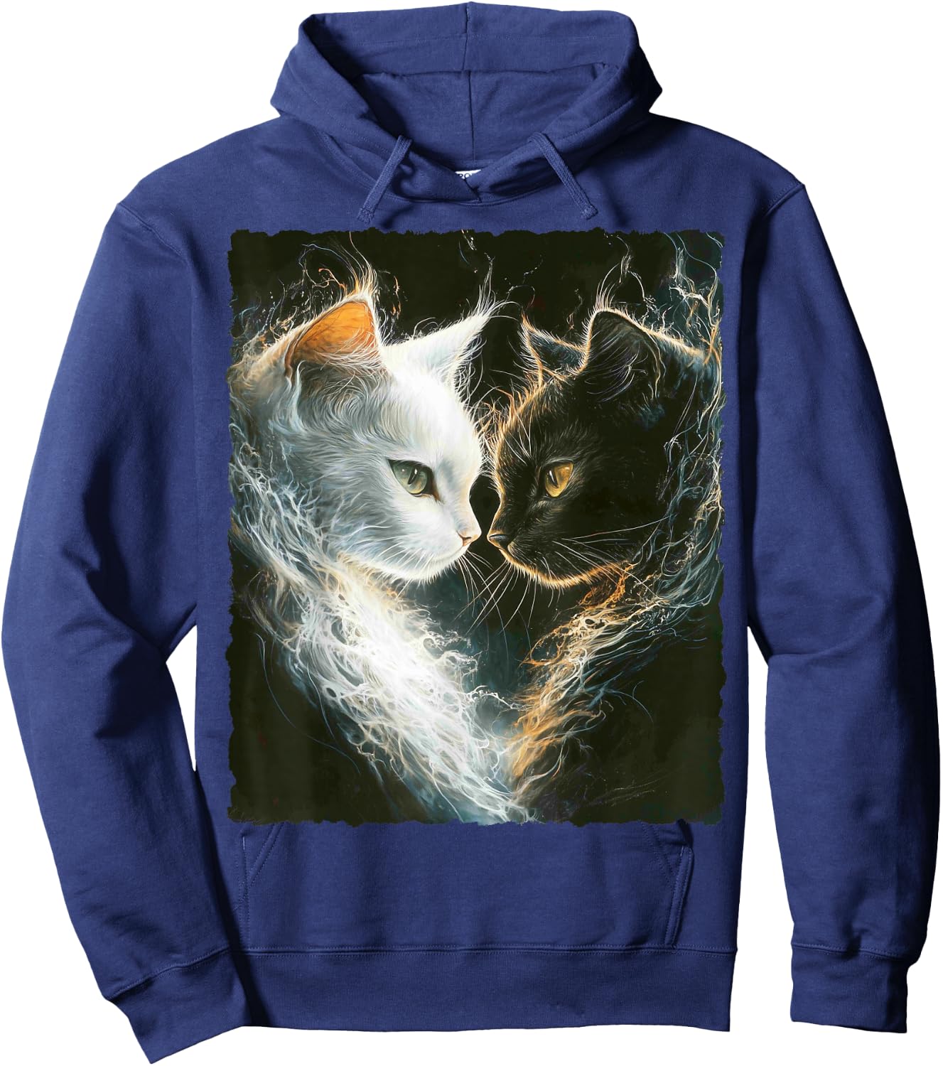 Süße magische Katze Kätzchen Kitten Fantasy Kunst Hoodie - Hoodie | Navy