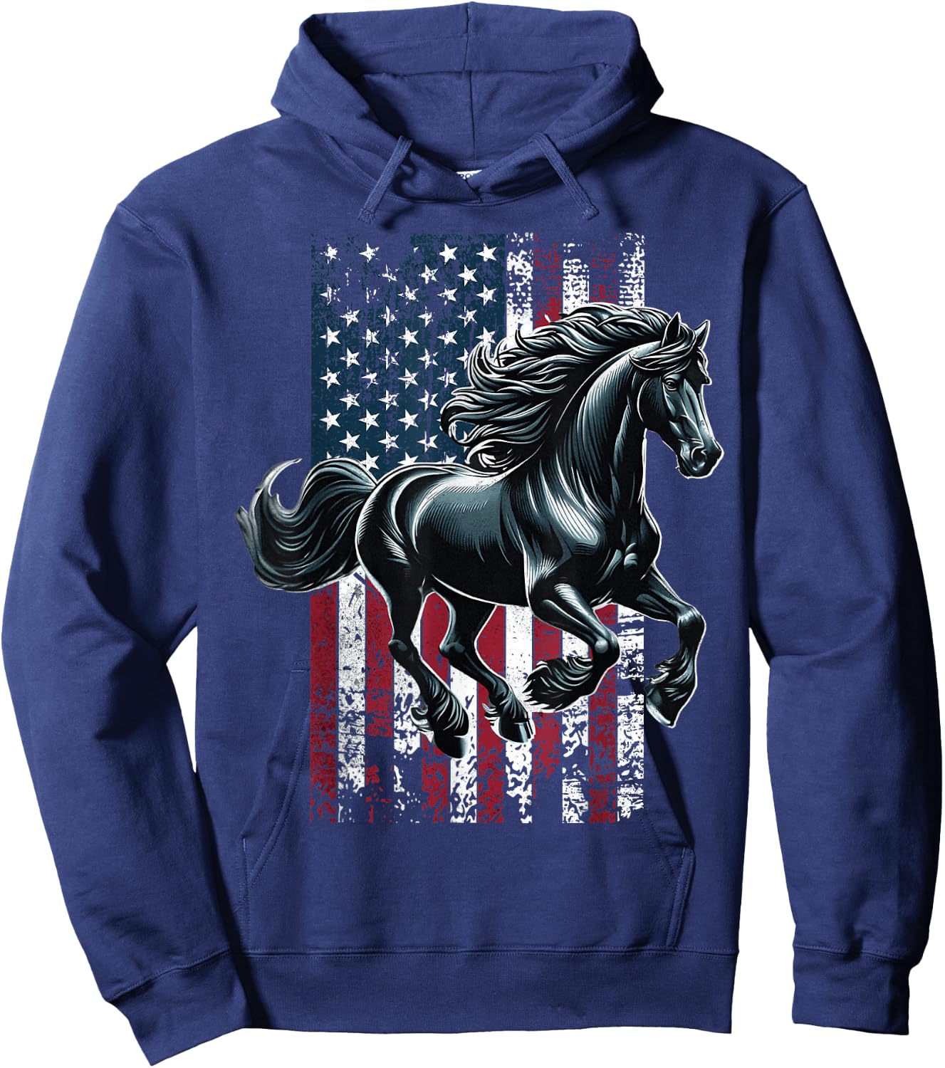 American Friesian Horse US Friesian Horse Hoodie - Hoodie | Navy