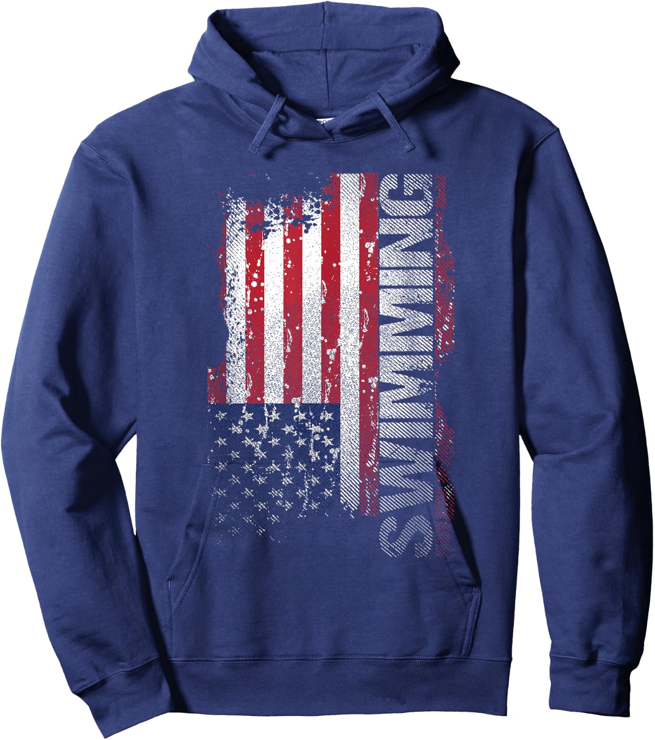 USA Flag Swimming Hoodie - Hoodie | Navy
