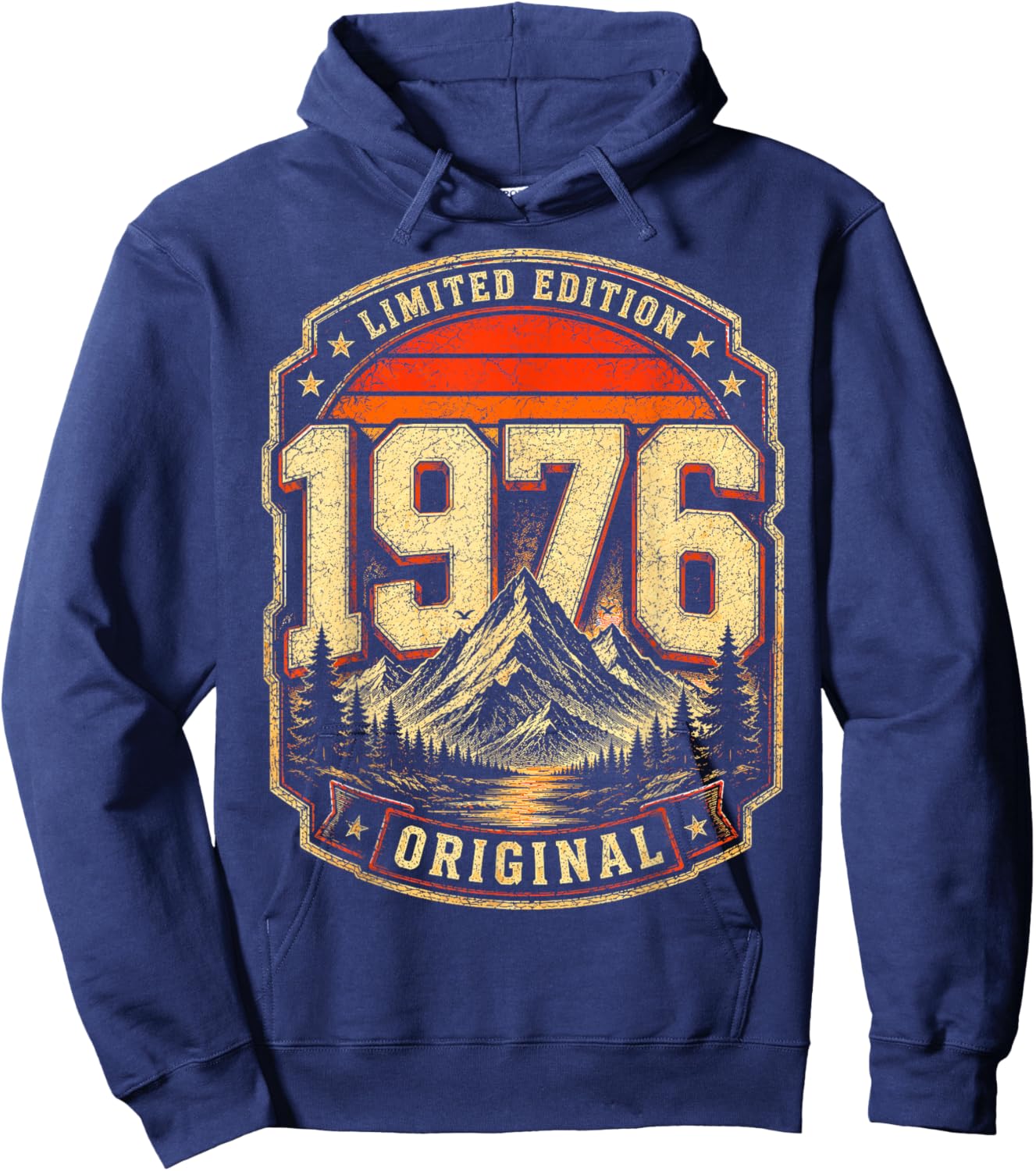 50e Anniversaire Homme Femme 50 Ans 1976 décoration Cadeau Amusant Hoodie - Hoodie | Navy