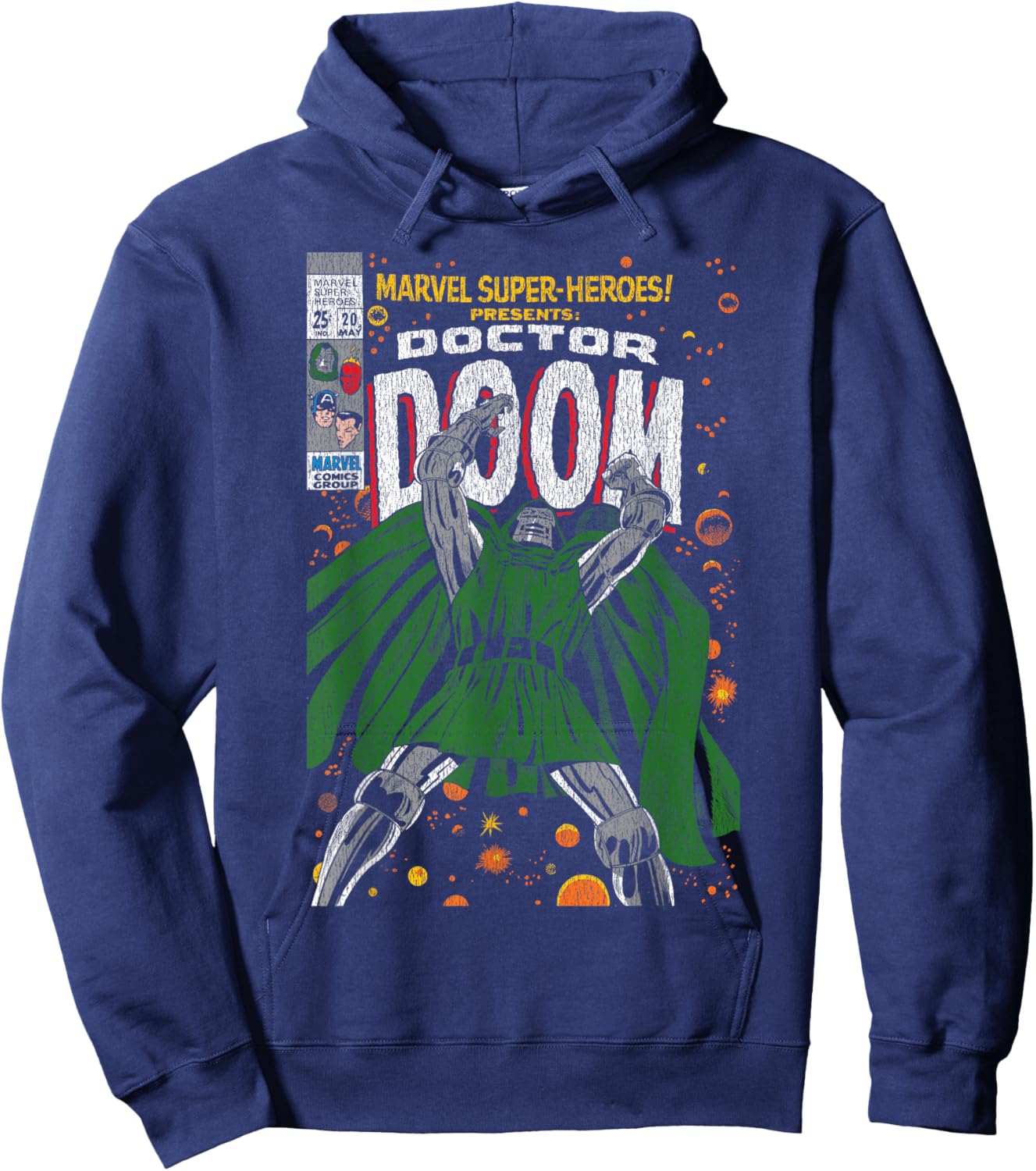 Marvel Doctor Doom Comic Cover Hoodie - Hoodie | Navy