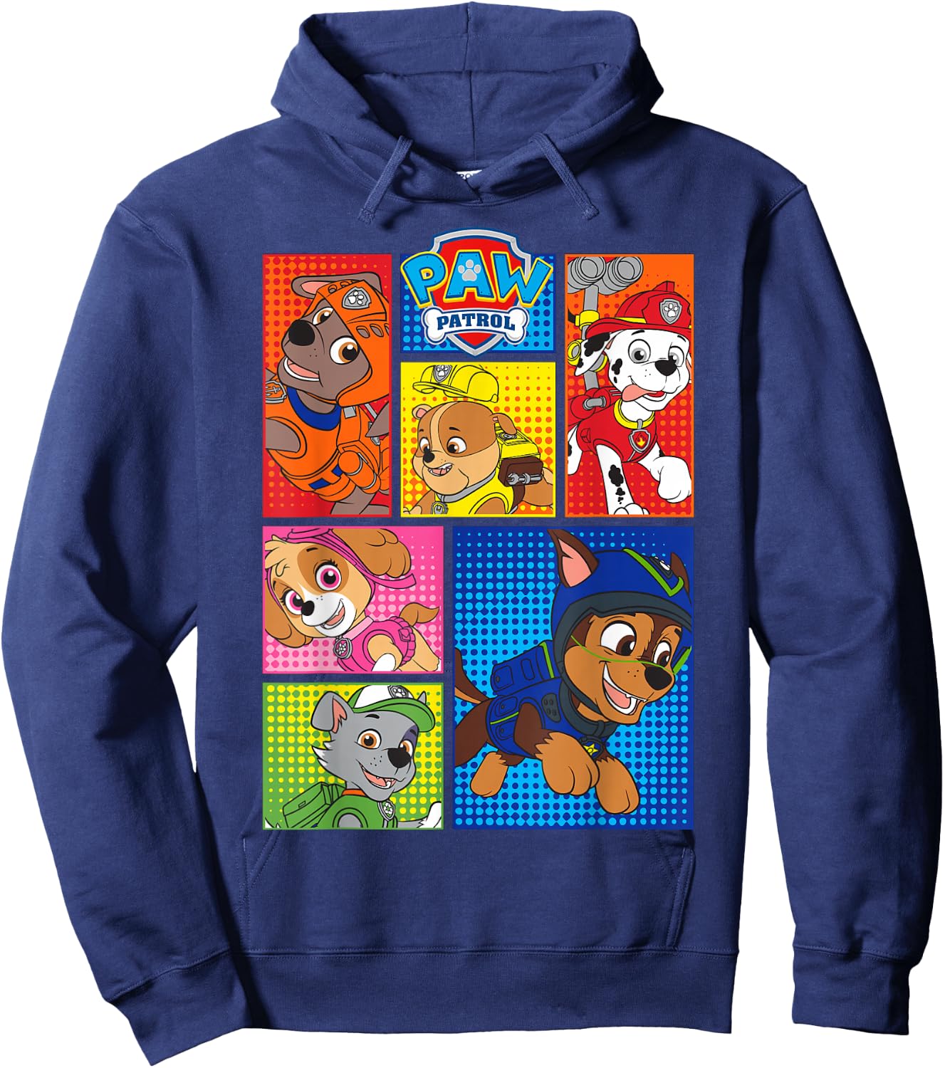 Paw Patrol Group Shot of Pups In Formen Hoodie - Hoodie | Navy