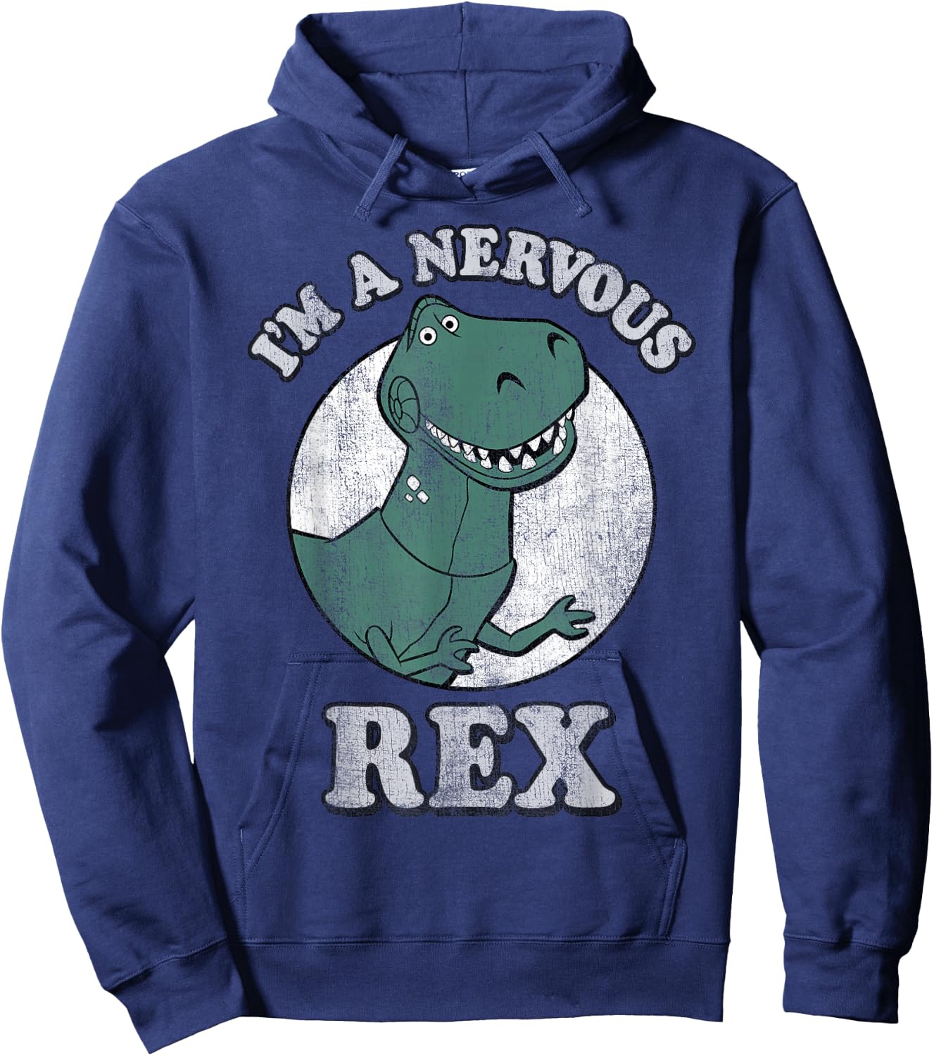Disney Pixar Toy Story I'm A Nervous Rex Dinosaur Hoodie - Hoodie | Navy
