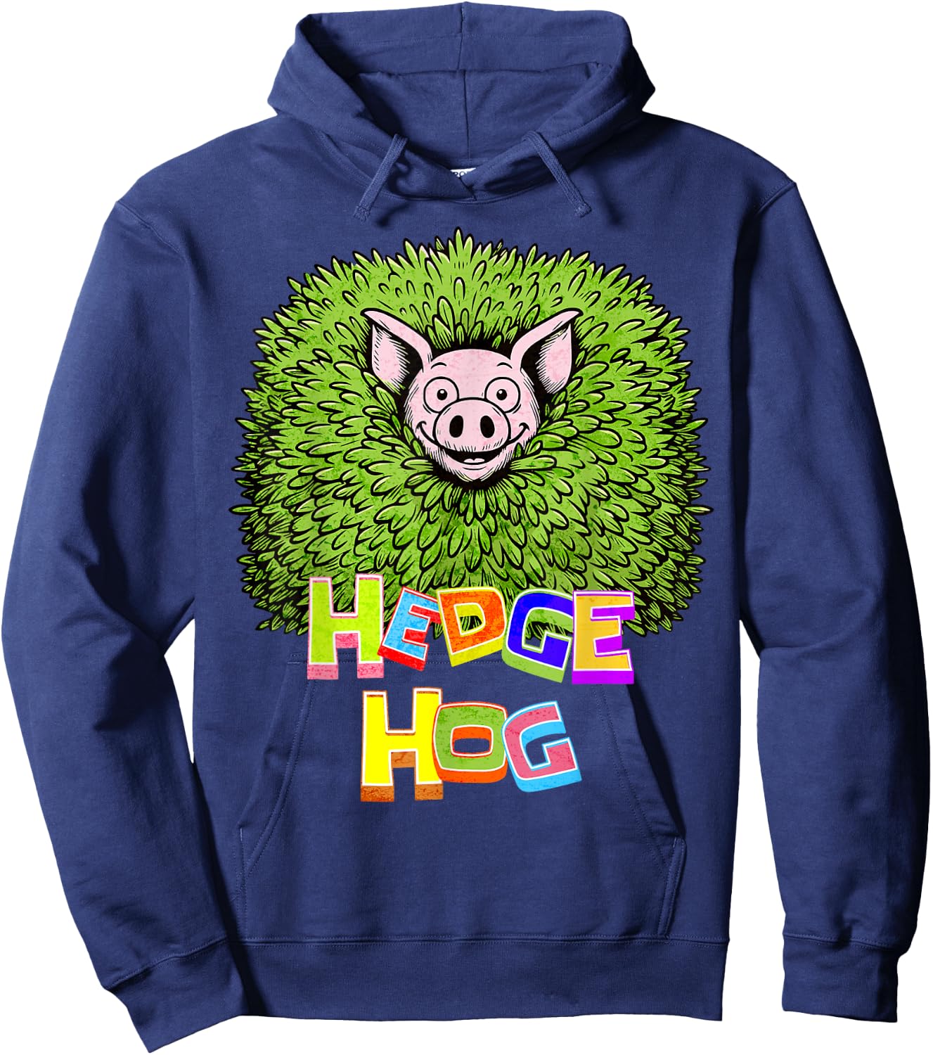 Hedge Hog Funny Hedgehog Pun Cute Animal How I Roll Pig Farm Hoodie - Hoodie | Navy