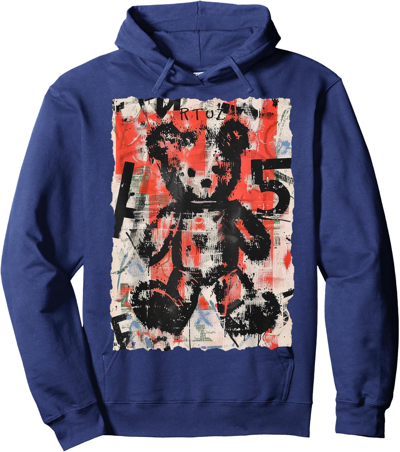 Teddy Bear Graffiti Vintage Teddy Streetwear Teddy , Black, S Hoodie - Hoodie | Navy