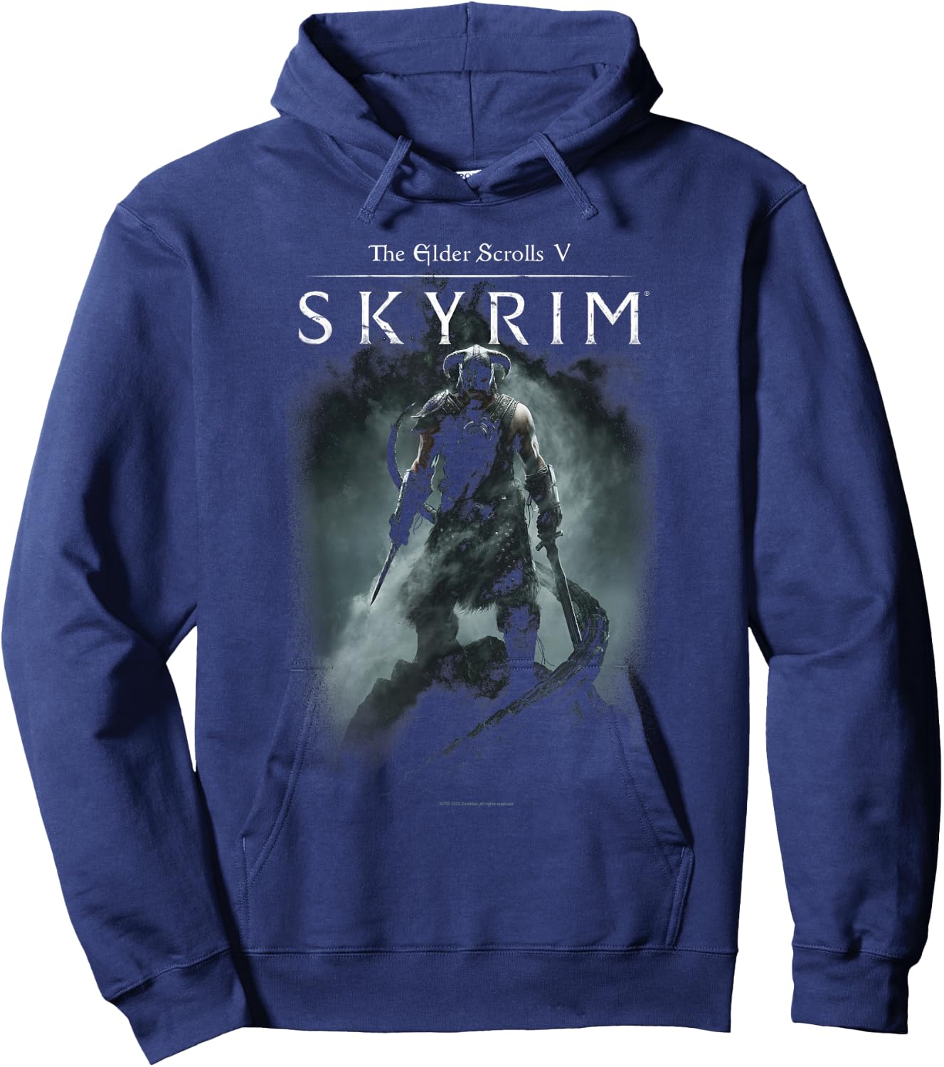 Ripple Junction x Elder Scrolls Dragonborn In Silhouette , black Hoodie - Hoodie | Navy