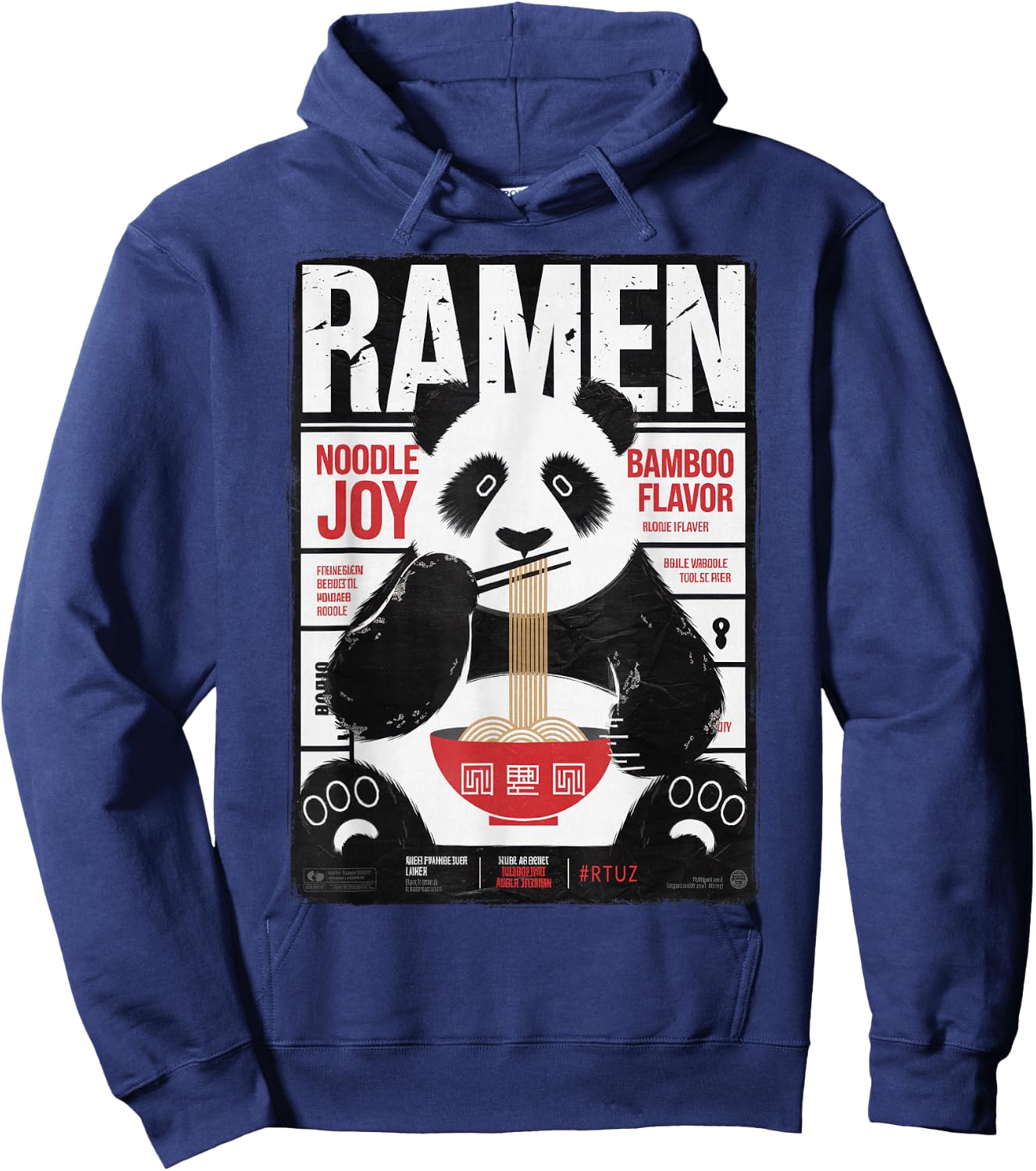 Modern Hip Hop Y2K Vintage Graffiti Edgy Urban Streetwear , black Hoodie - Hoodie | Navy