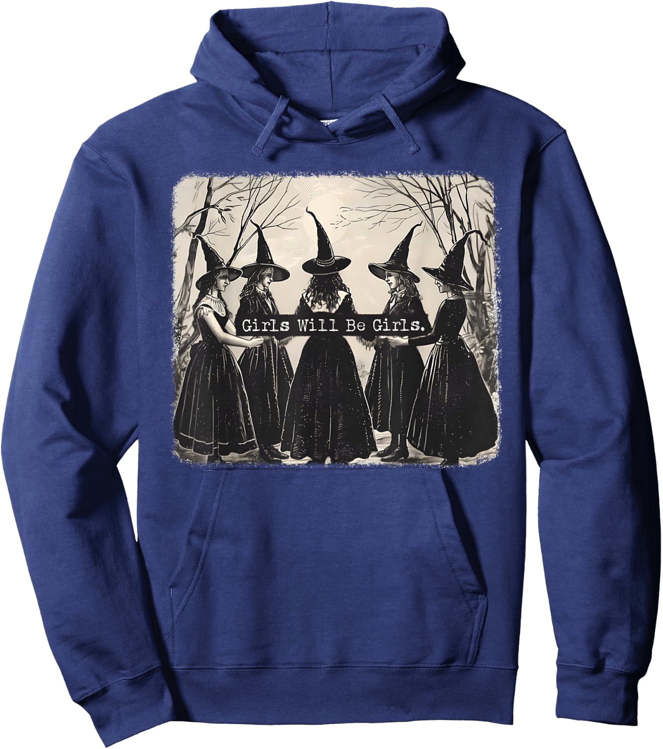 Girl Will Be Girl, Funny Witch, Vibes Witches , Black, S Hoodie - Hoodie | Navy