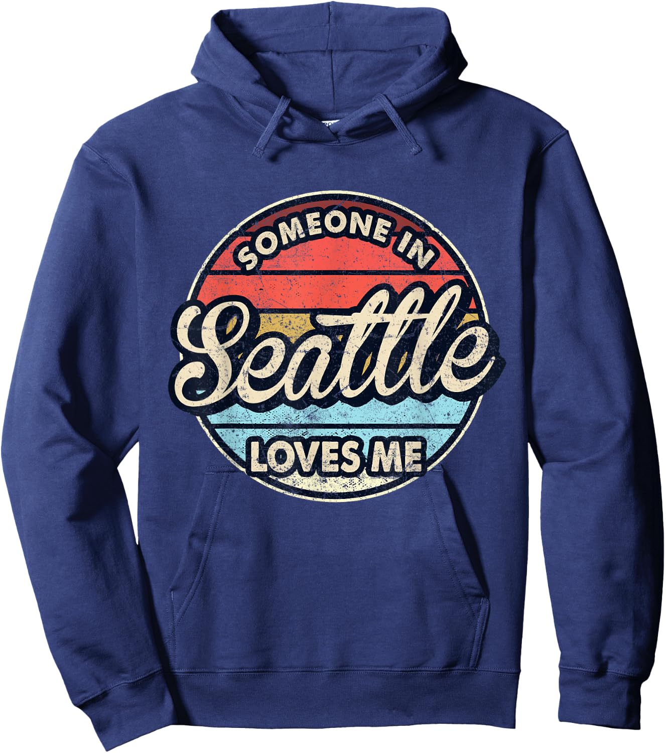 Someone In Seattle Loves Me City US USA Hoodie - Hoodie | Navy