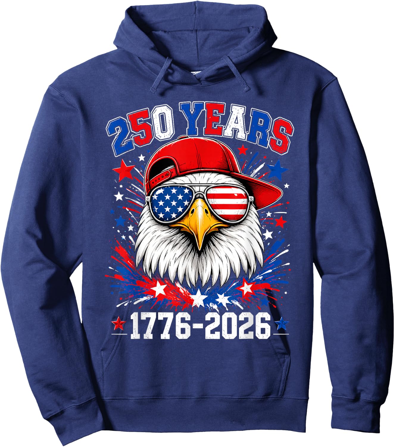 250th Anniversary USA Boys Kids Eagle 250 Years 4th of July Hoodie - Hoodie | Navy
