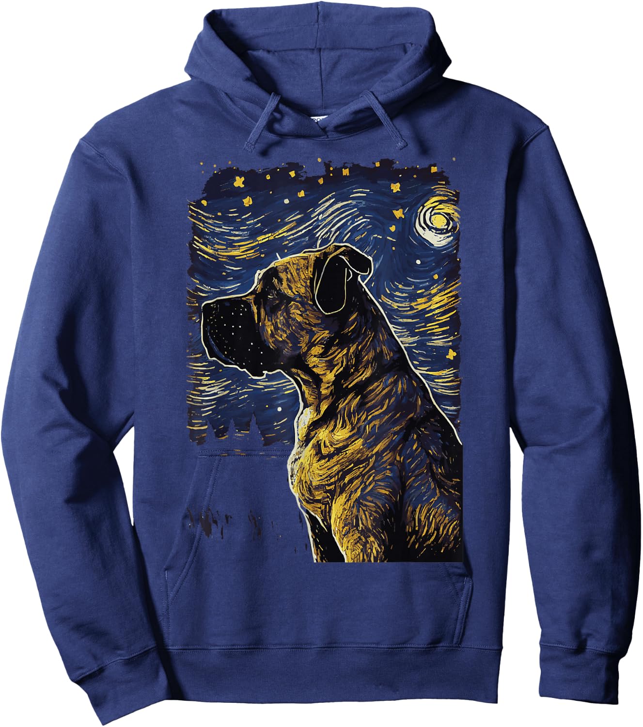 Presa Canario Starry Night Cane Corso Dogo Canario Hoodie - Hoodie | Navy