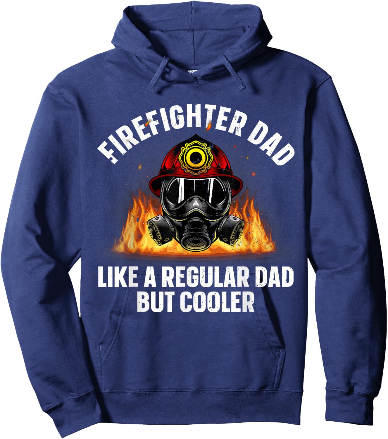 Firefighter Art Dad Fire Dept Firemen Firefighter Hoodie - Hoodie | Navy