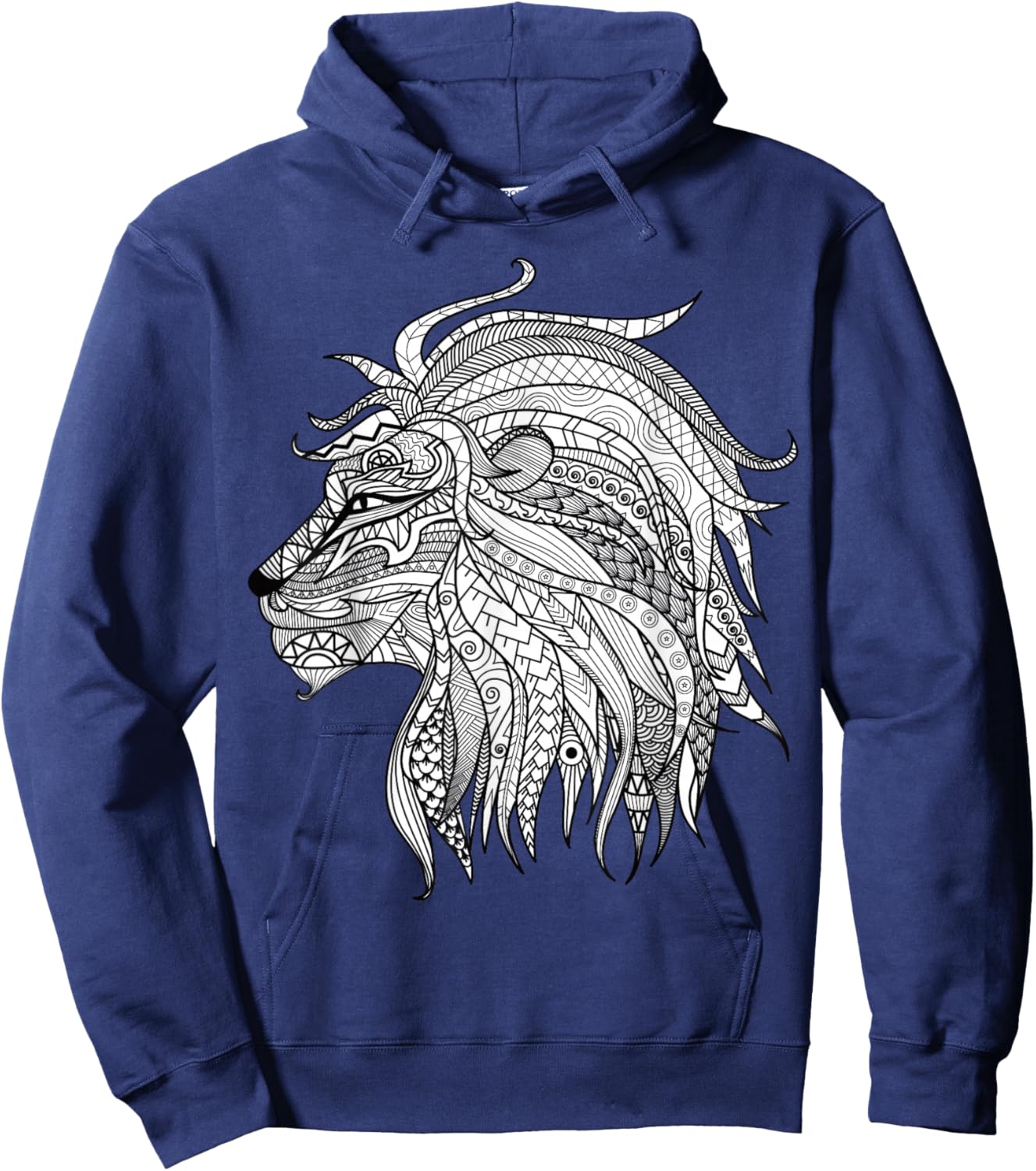 Lion Love - Color Your Own Colorific Design Hoodie - Hoodie | Navy