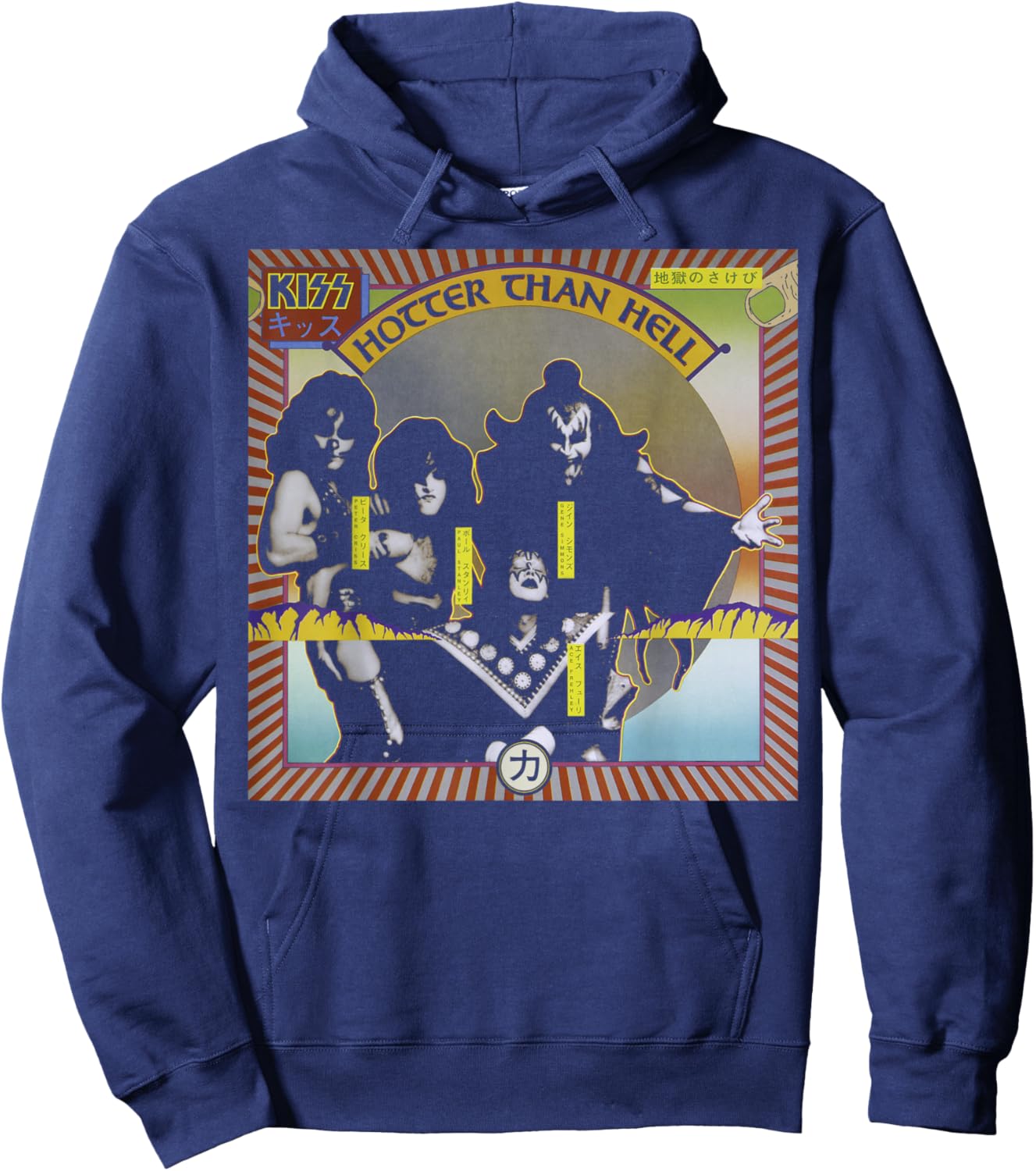 KISS - 1974 Hotter Than Hell Hoodie - Hoodie | Navy