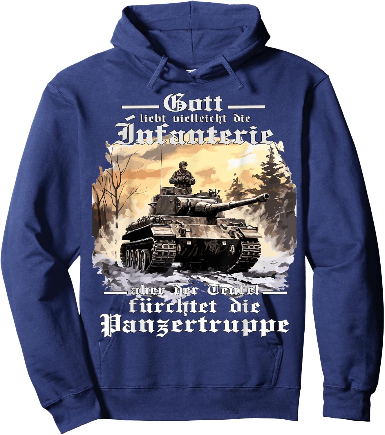 Tank Driver Soldiers T 2nd WK Army Tank Troop Soldiers, black Hoodie - Hoodie | Navy