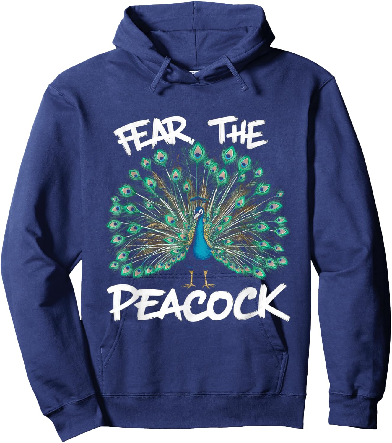 Fear The Peacock Funny for Zookeeper and Ornithologist Hoodie - Hoodie | Navy