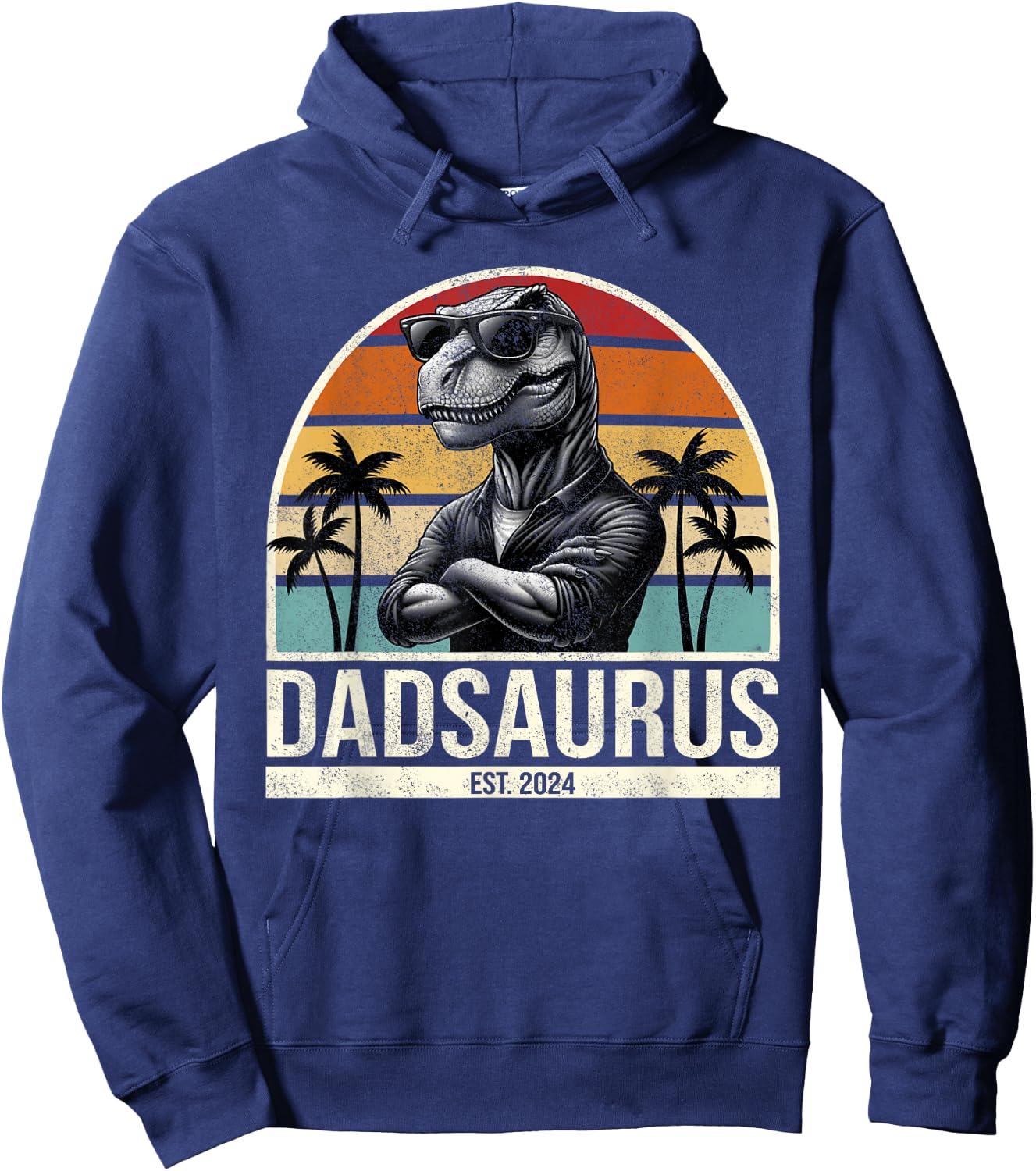 Dad Est 2024 Promoted to Daddy 2024 Pregnancy Announcement Hoodie - Hoodie | Navy