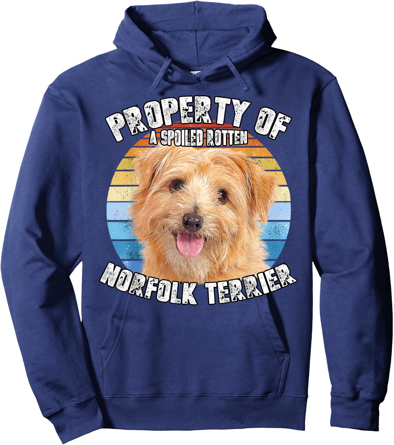 Norfolk Terrier Retro Property Of Hoodie - Hoodie | Navy