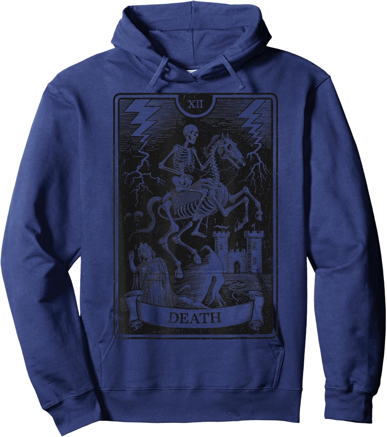 Esoteric Mystic Spiritual Tarot Card Streetwear , grey, S Hoodie - Hoodie | Navy