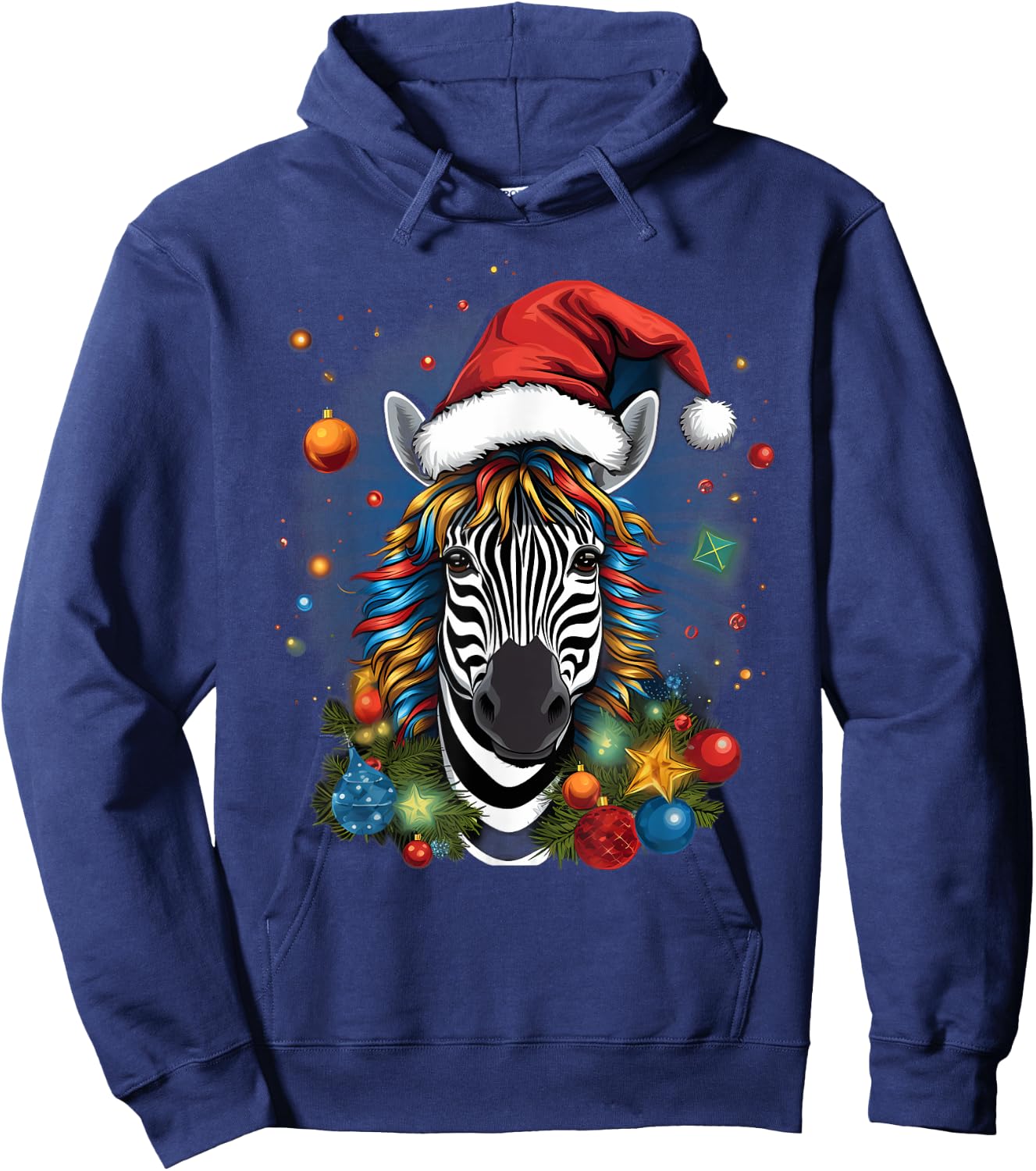 Xmas Zebra Christmas Hoodie - Hoodie | Navy