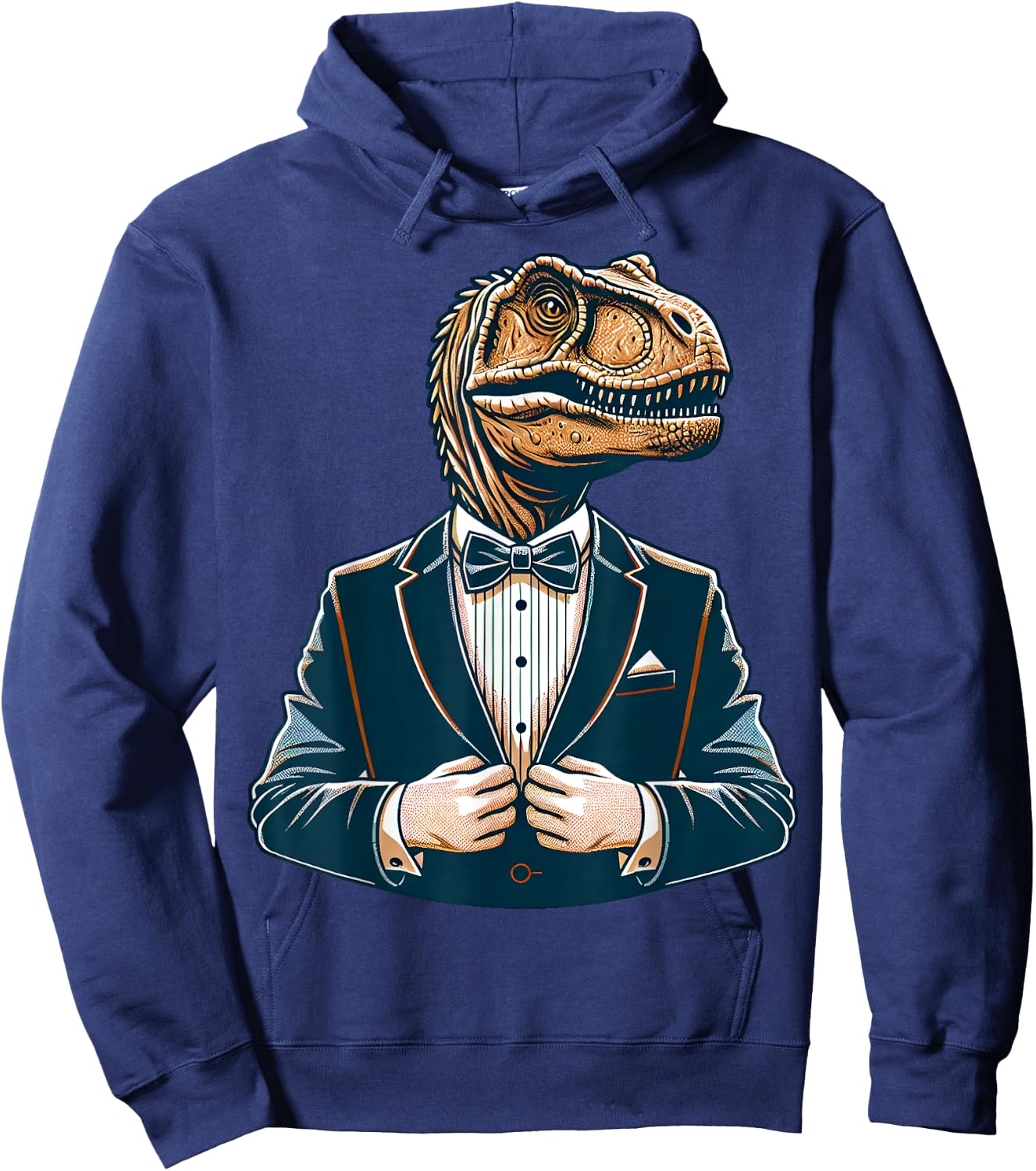 T-Rex Tuxedo Classic Paleontologist Suit Hoodie - Hoodie | Navy