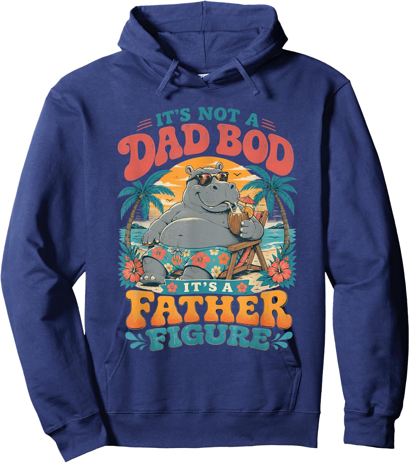 Ce n'est Pas Un Papa, C'est Une Figure paternelle drôle pour la fête des pères Hoodie - Hoodie | Navy