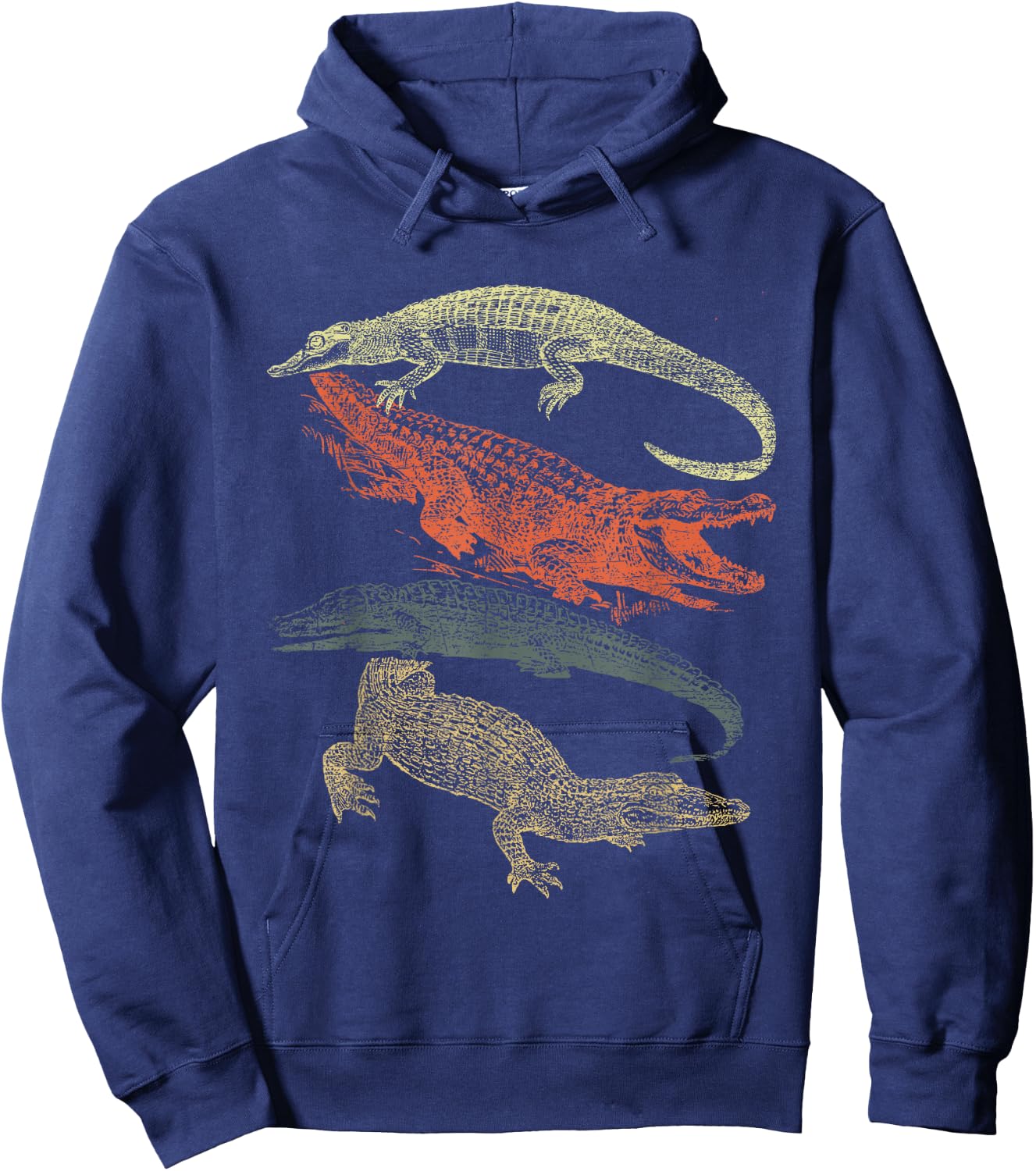Vintage Crocodiles Retro Crocodile Hoodie - Hoodie | Navy