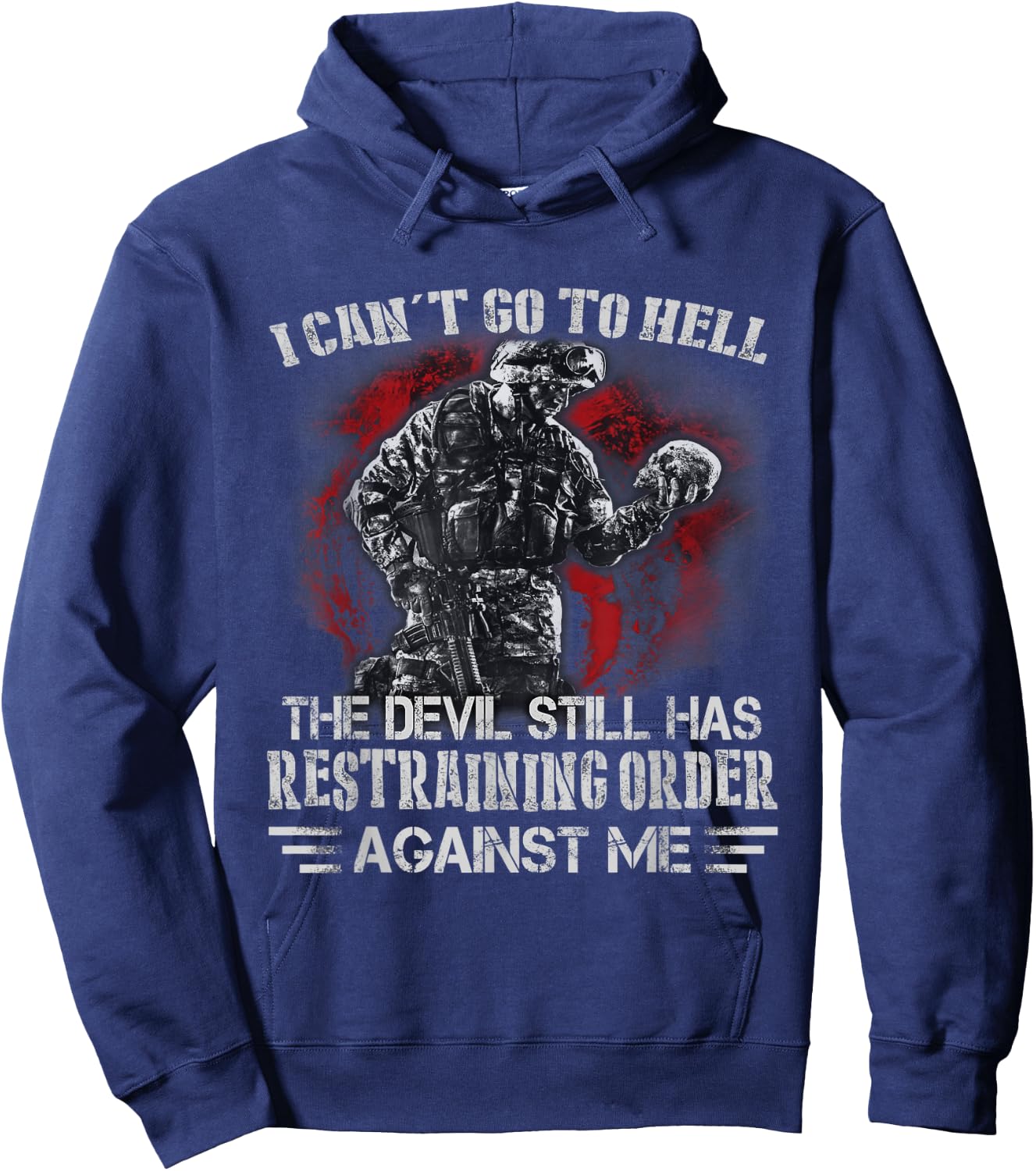 I can't go to the hell Hoodie - Hoodie | Navy