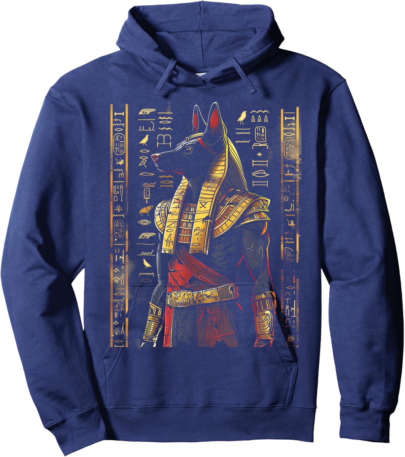 Anubis Egyptian Hieroglyphics Egyptian God Hoodie - Hoodie | Navy