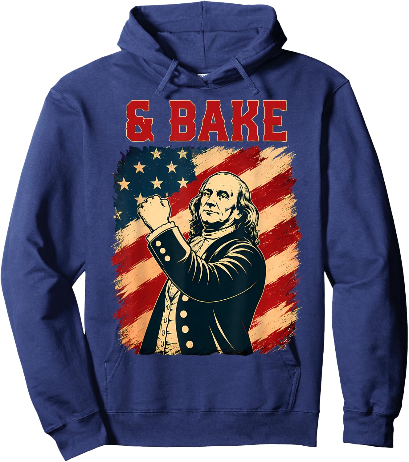 Funny Shake and Bake 4th of July Couple Matching Hoodie - Hoodie | Navy