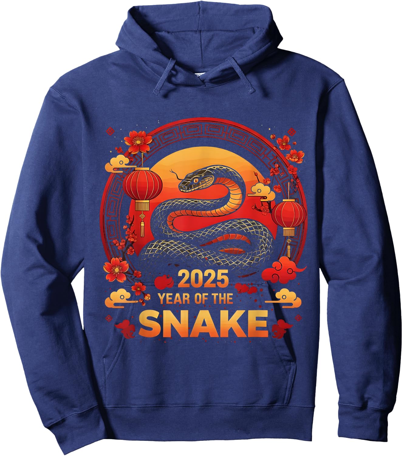 Year Of The Snake 2025 Lunar New Year Chinese New Year 2025 Hoodie - Hoodie | Navy