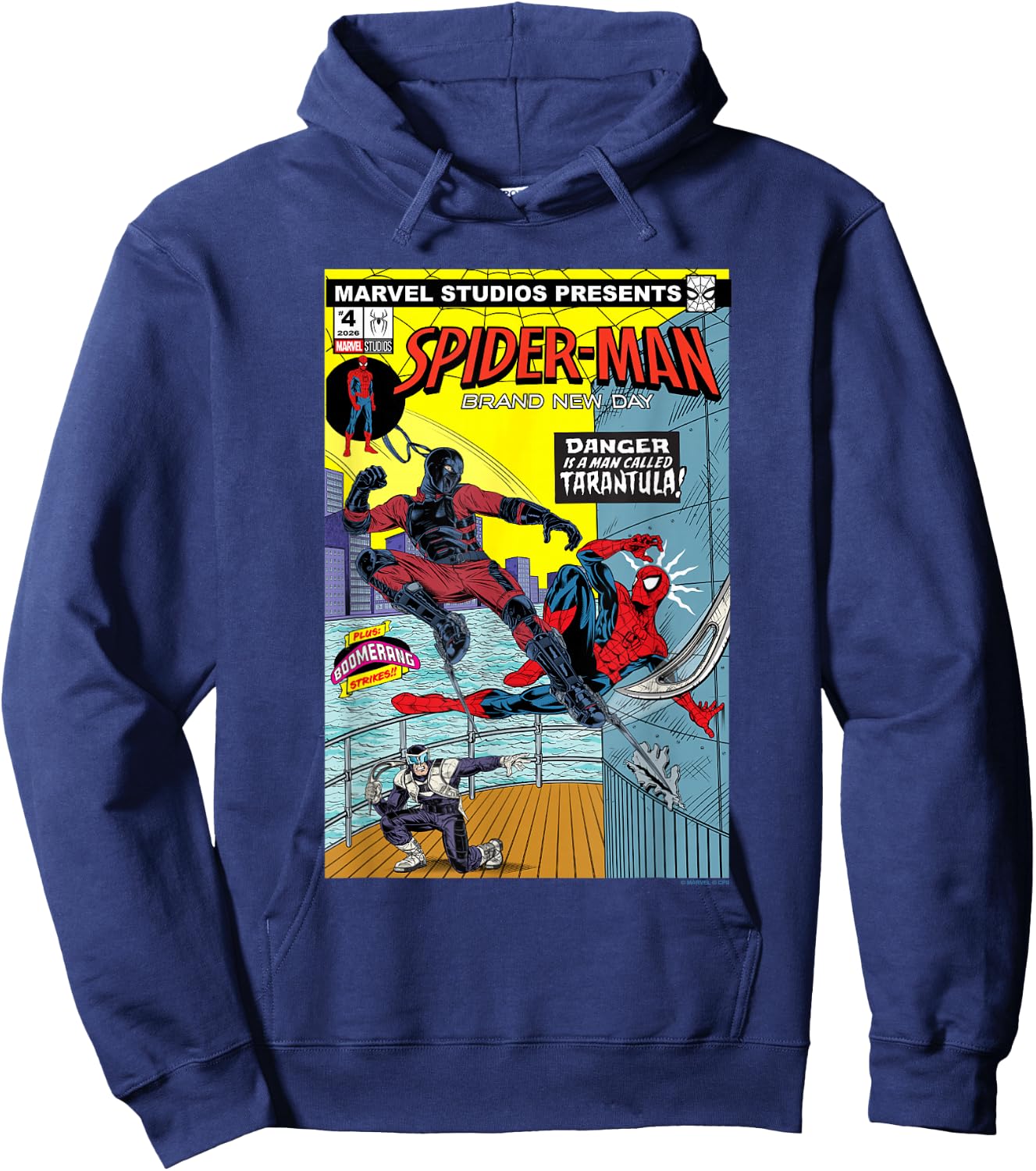 Marvel Spider-Man: New Day Danger Tarantula Comic Hoodie - Hoodie | Navy