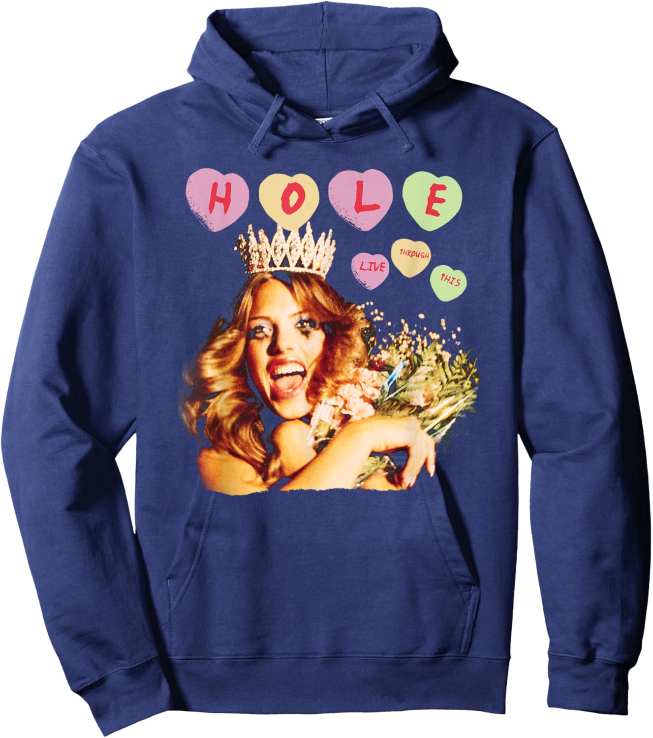 Hole - Live Through This , Black Hoodie - Hoodie | Navy